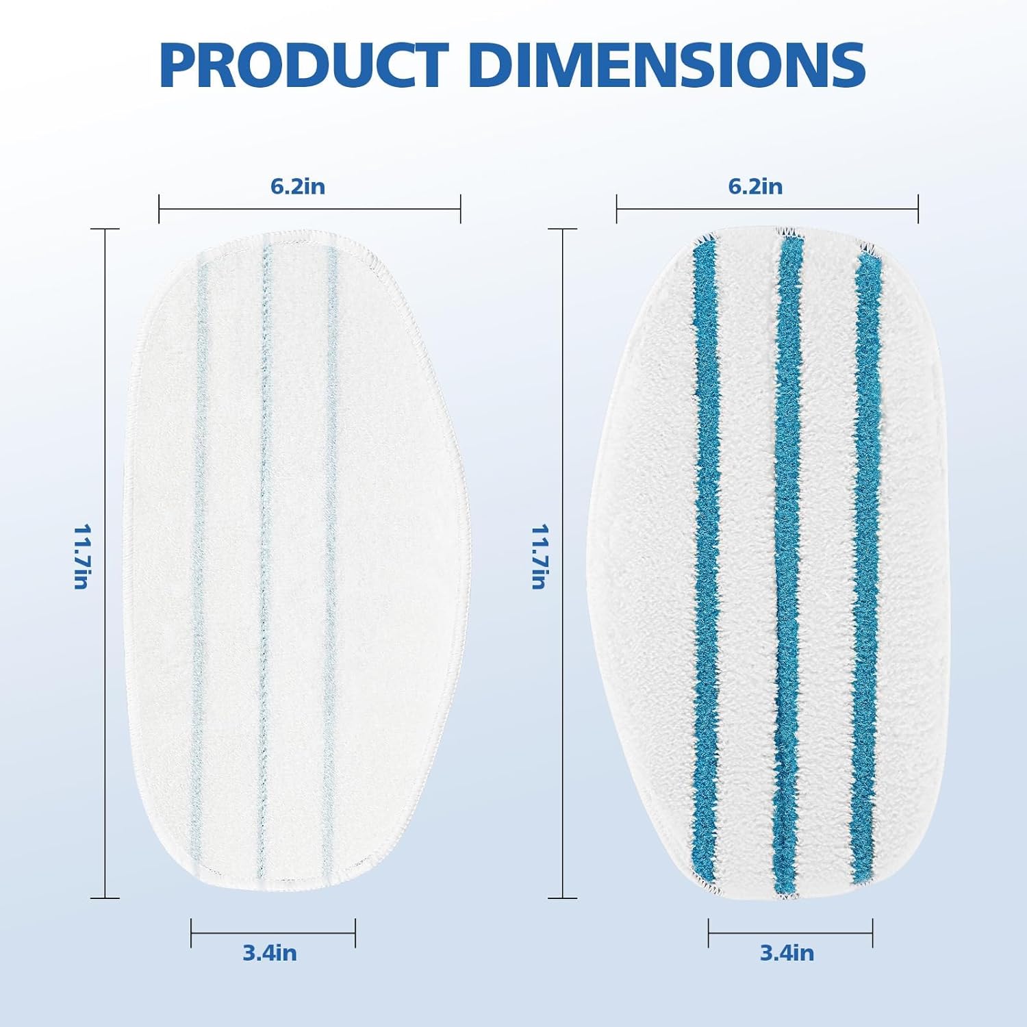 6 Pack Replacement Steam Mop Pads for PurSteam ThermaPro 10-in-1