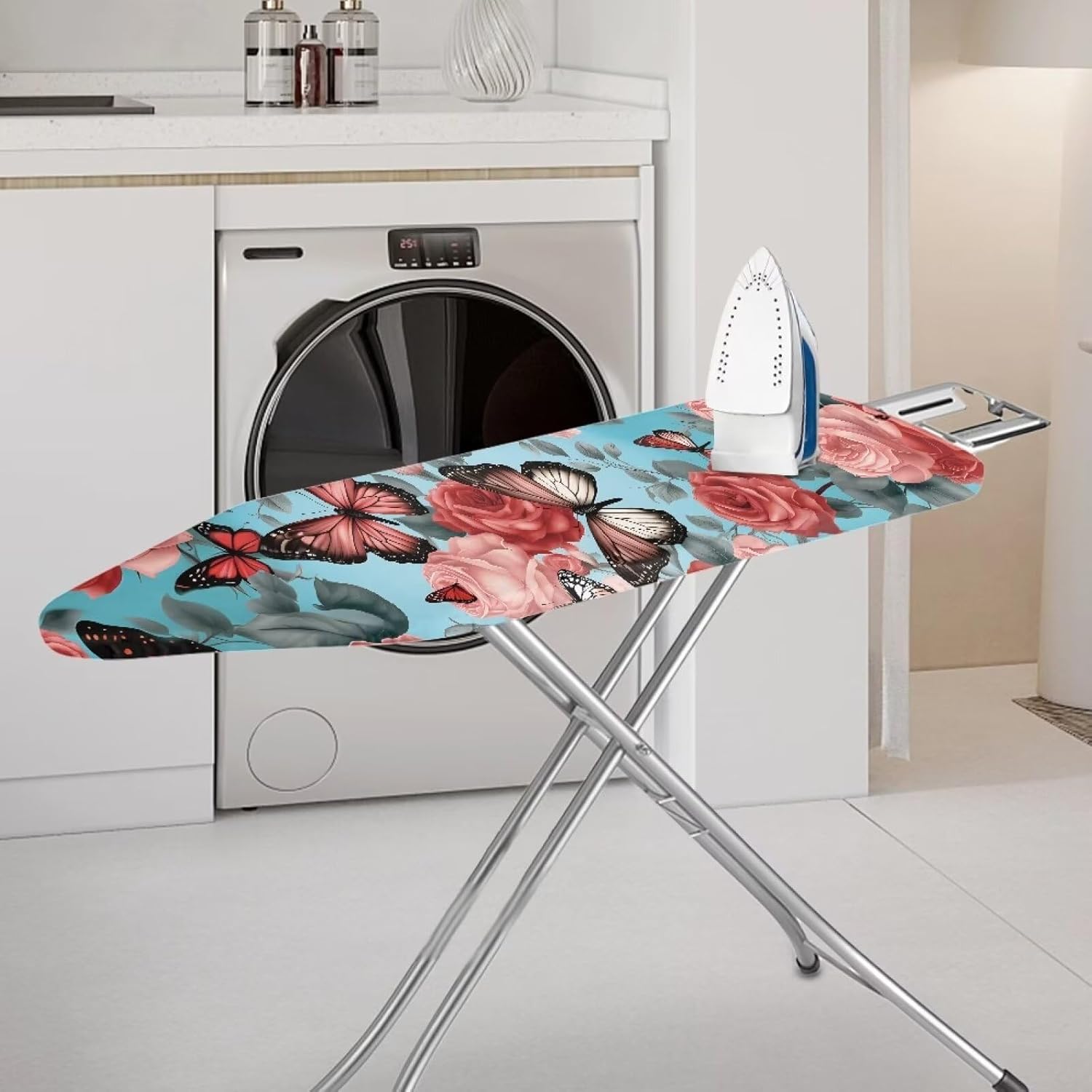Hinthetall Floral Butterfly Ironing Board Cover