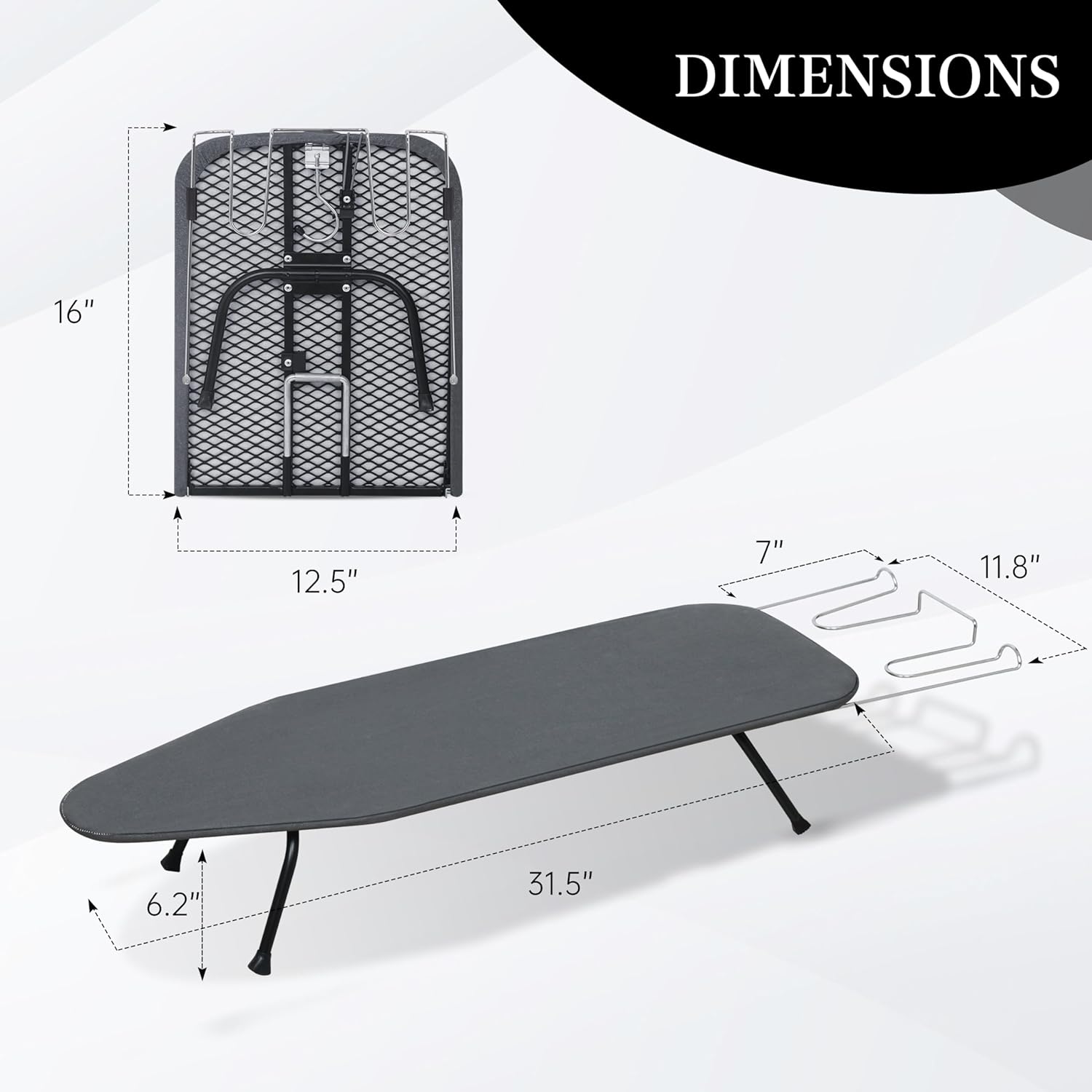 FOLDABLE HEAVY-DUango IRONING BOARD WITH HEAT RESISTANT COVER 100Cotton PAD