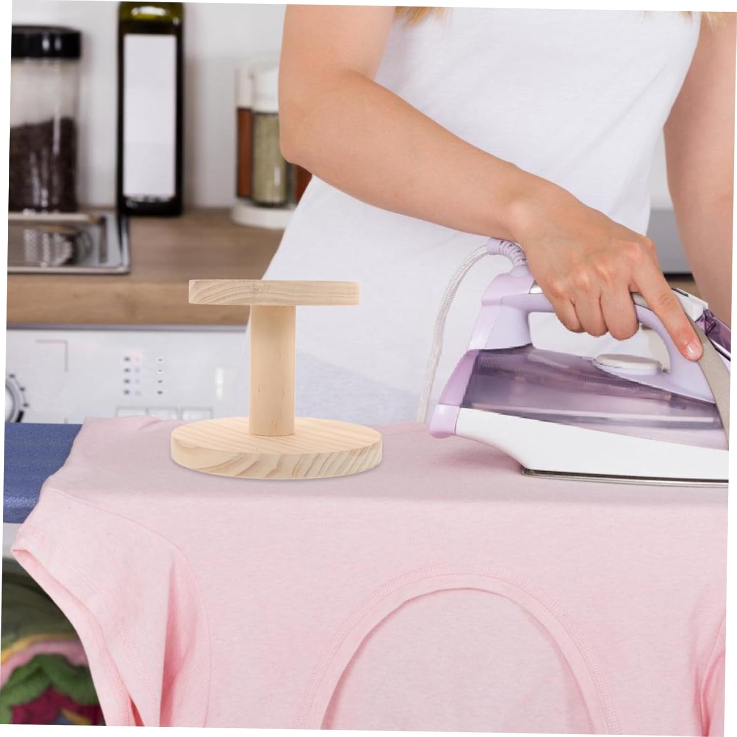 Wooden Cloth Ironing Board Cover Stool for Home Kitchen Use