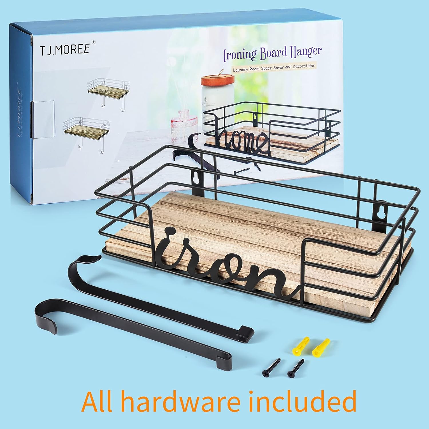 TJMOREE Hanger - Large Storage With Removable Ironing Board Holder