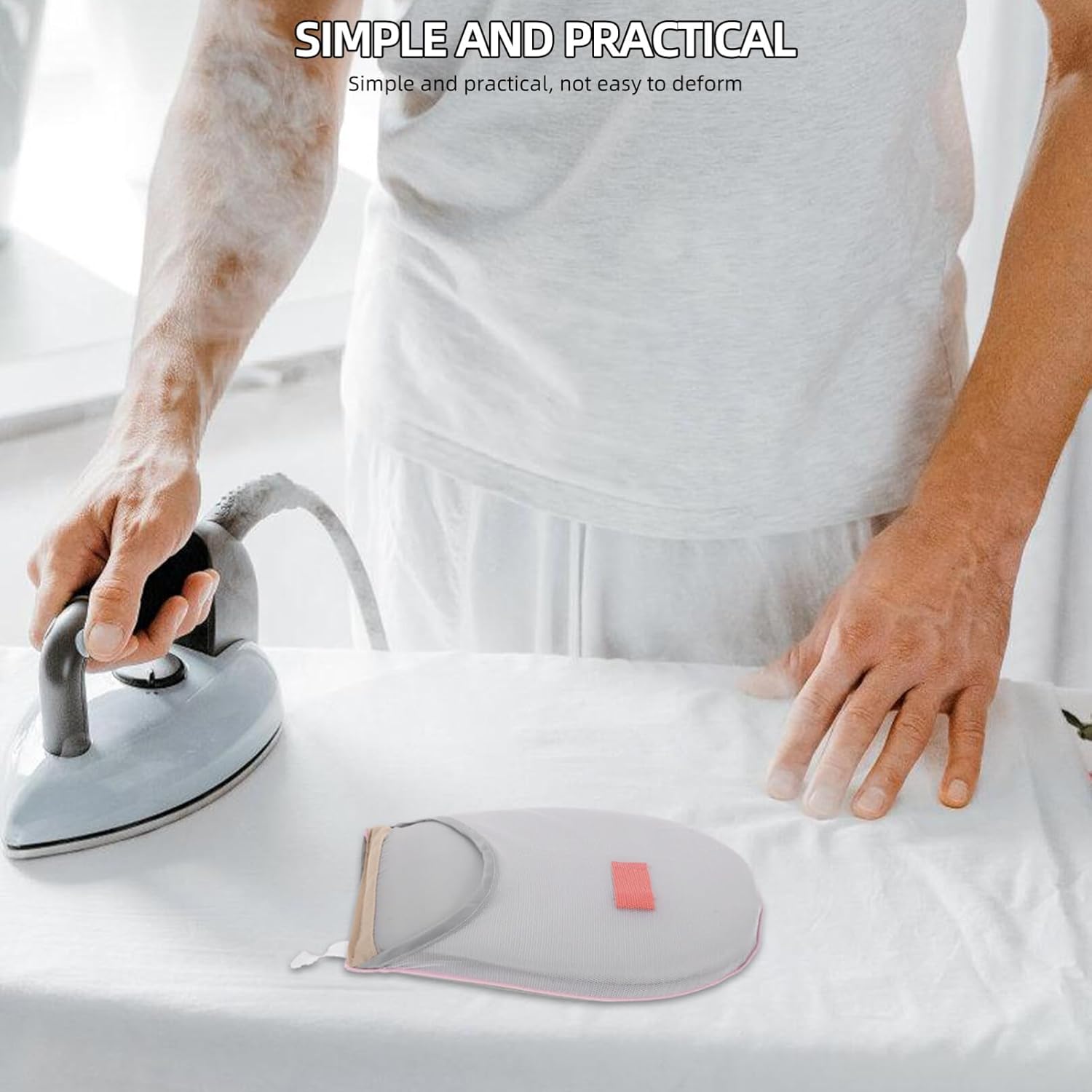 Cabilock Garment Steamer Gloves Mini Heat-Resistant Ironing Board with Finger Loop Protection