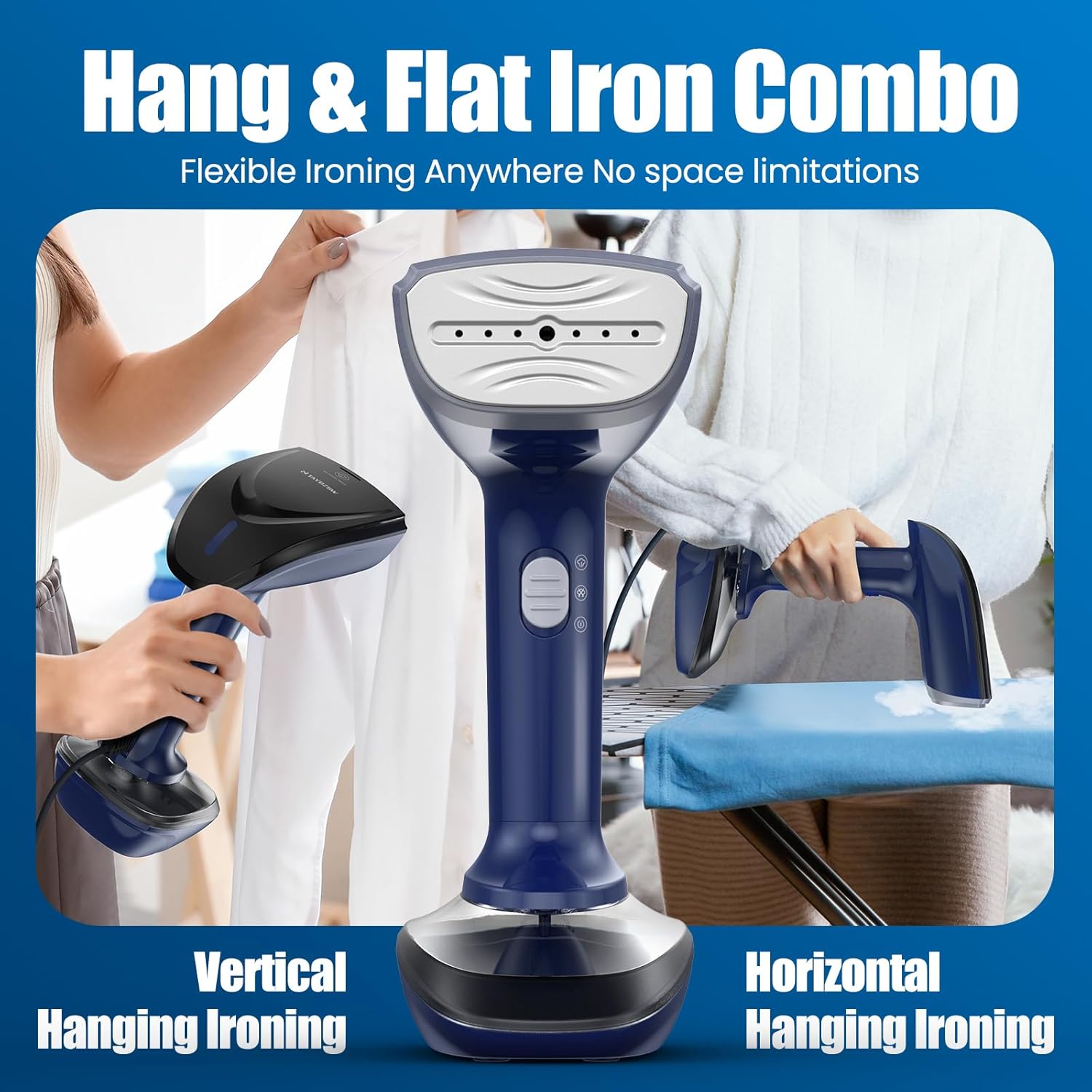 Powerful 1800W Steam Iron steamer for quick and easy wrinkle removal