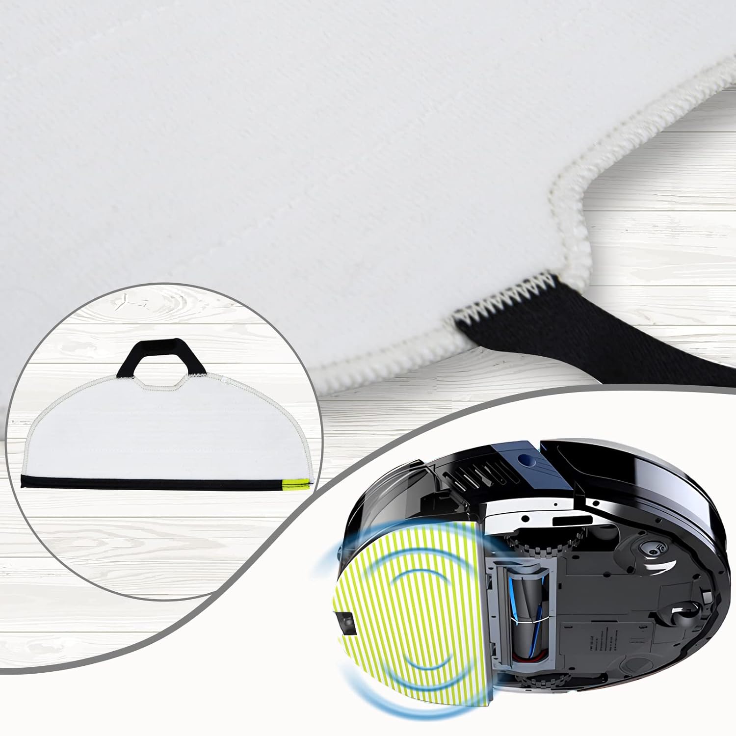 Vibrant Microfiber Robot Mop Pad Set for Shark Robot Vacuum