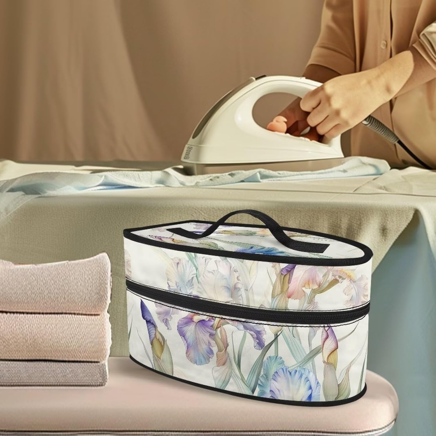 Cglasmaru Reusable Travel Iron Bag with Durable Soft Inner Liner