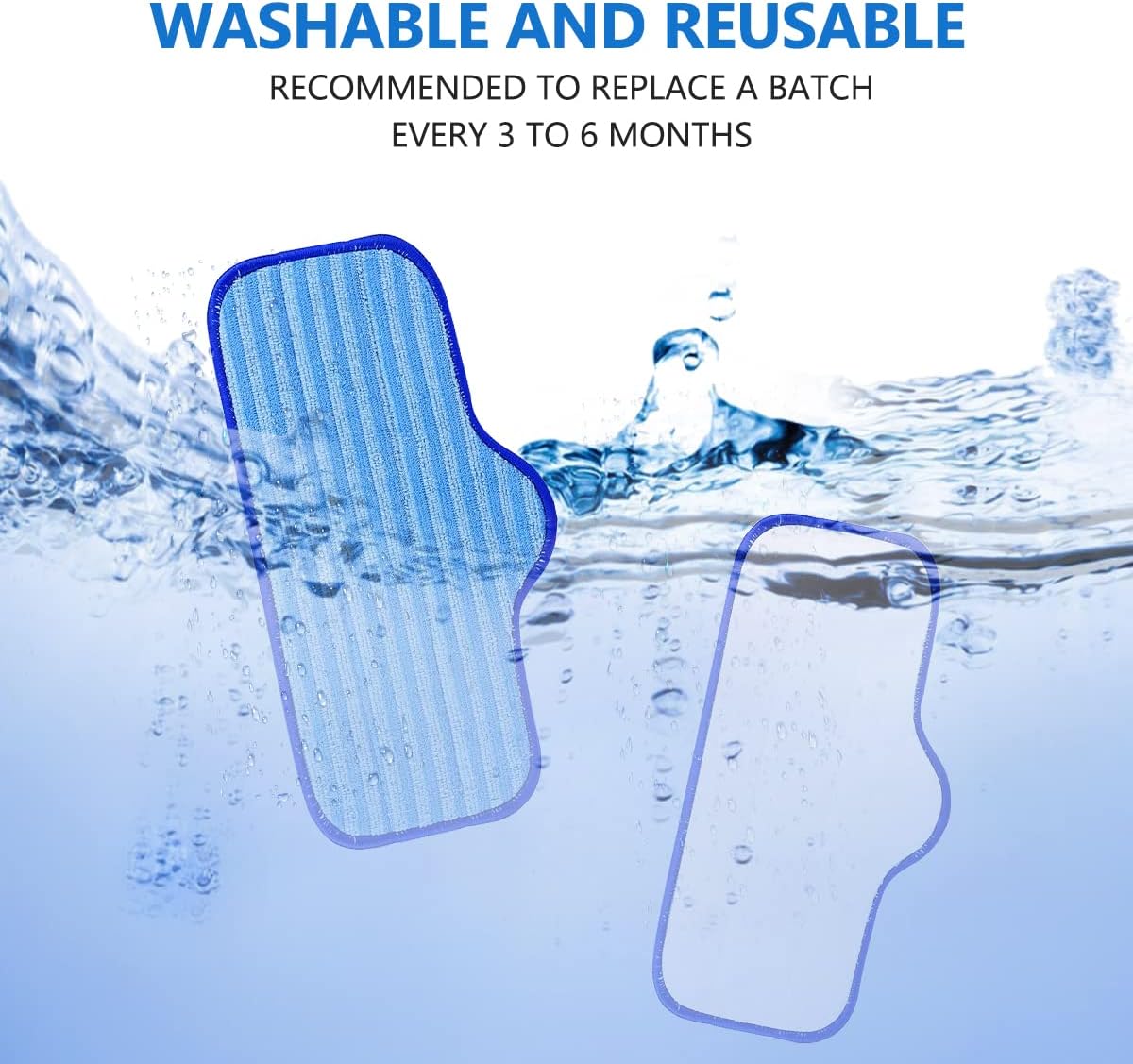 KEEPOW Gentle Microfiber Pads for Neat Steam Cleaner 6-Pack