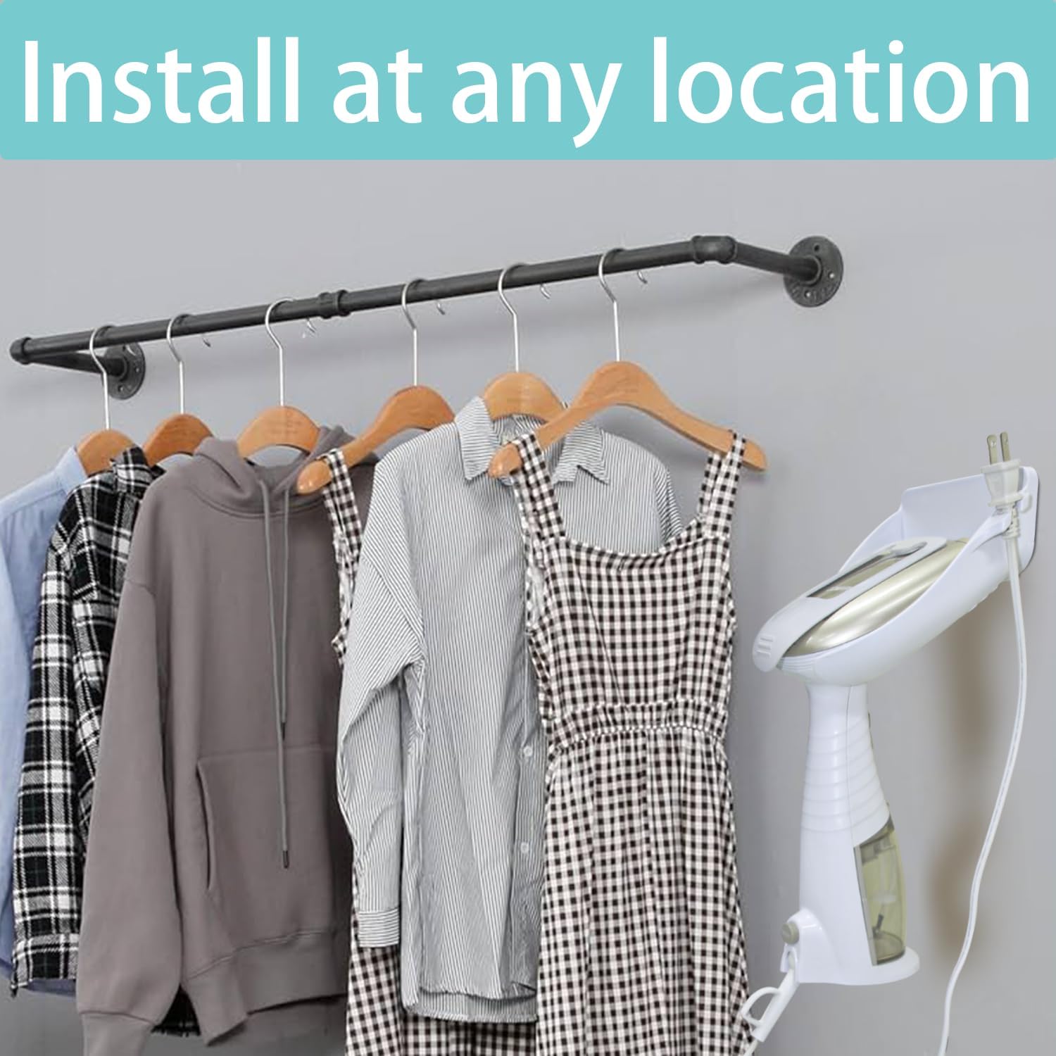 Efficient Wall-Mounted Ironing Board Hanger for Conair Garment Steamer