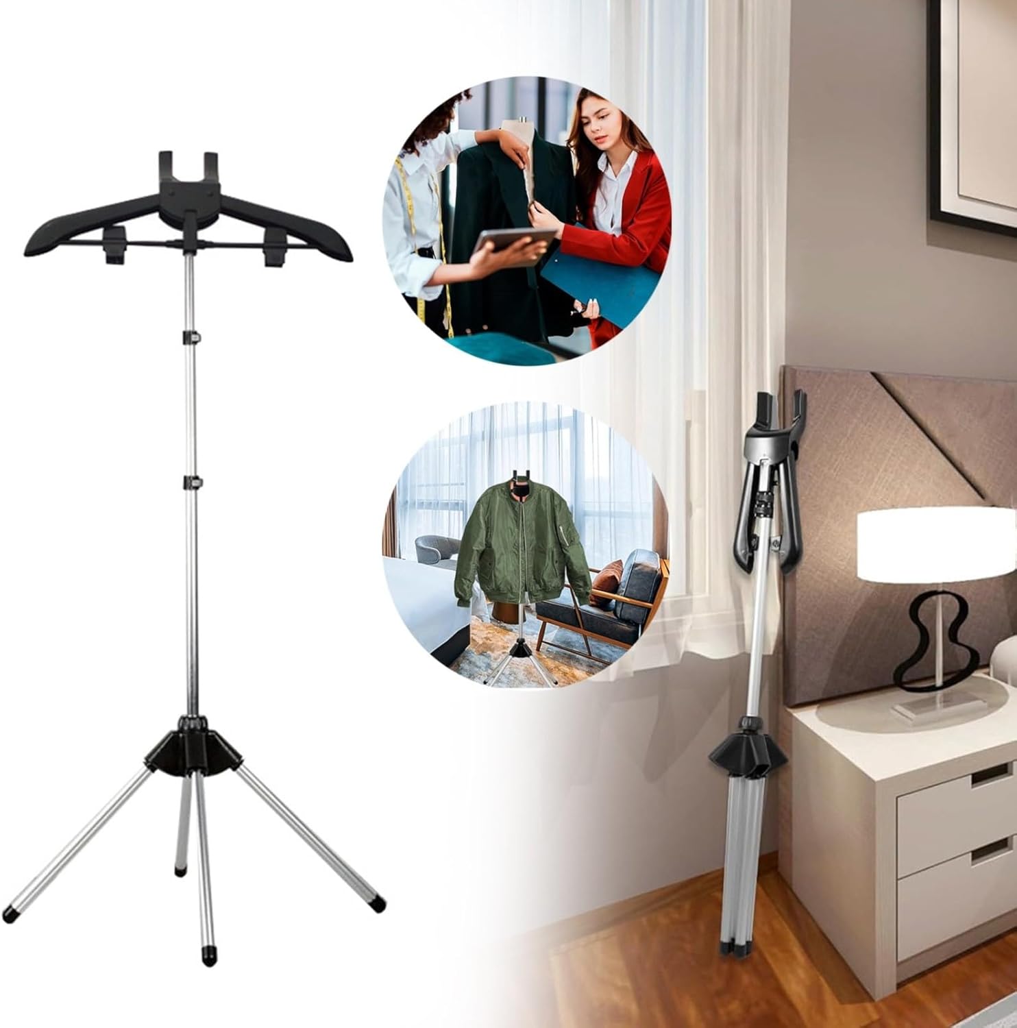 AOIROE Handheld Garment Steamer Rack Compact Durable Clothes Hanger