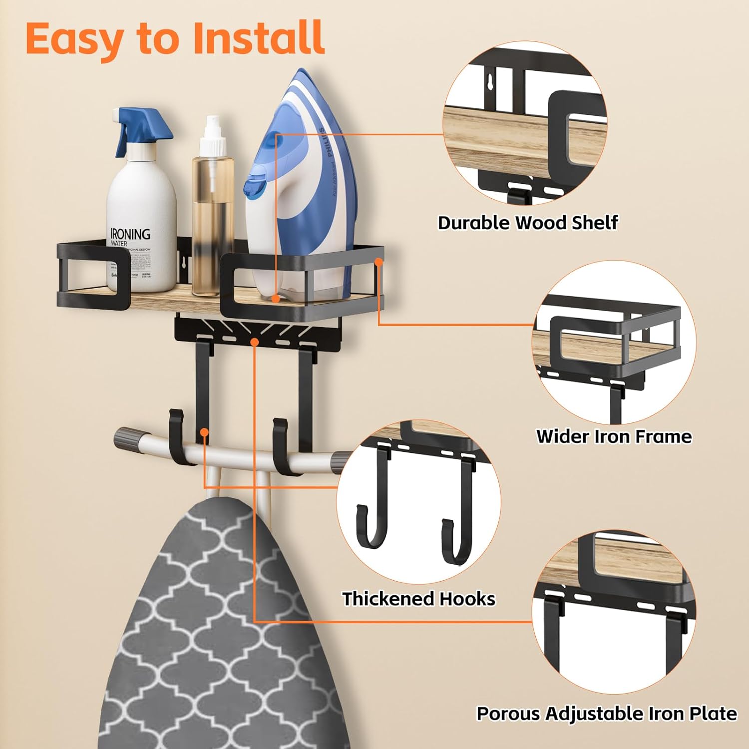Ironing Board Organizer with Storage