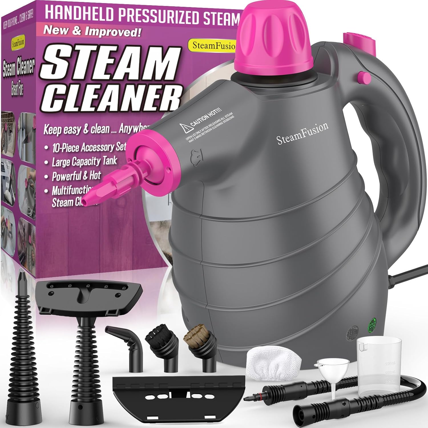 SteamFusion Pressurized Handheld Steam Cleaner