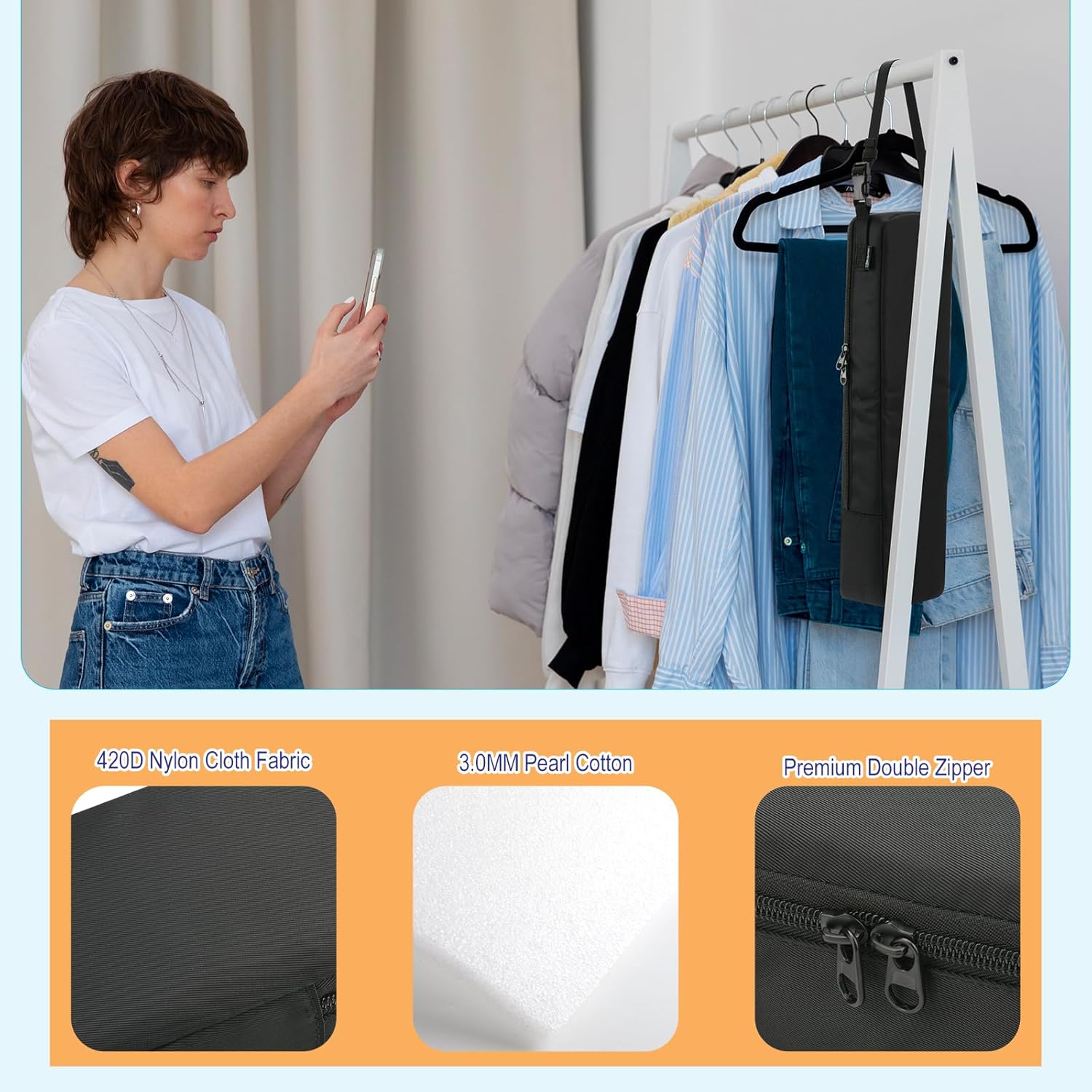 Beautyflier Steam Iron Organizer for Travel