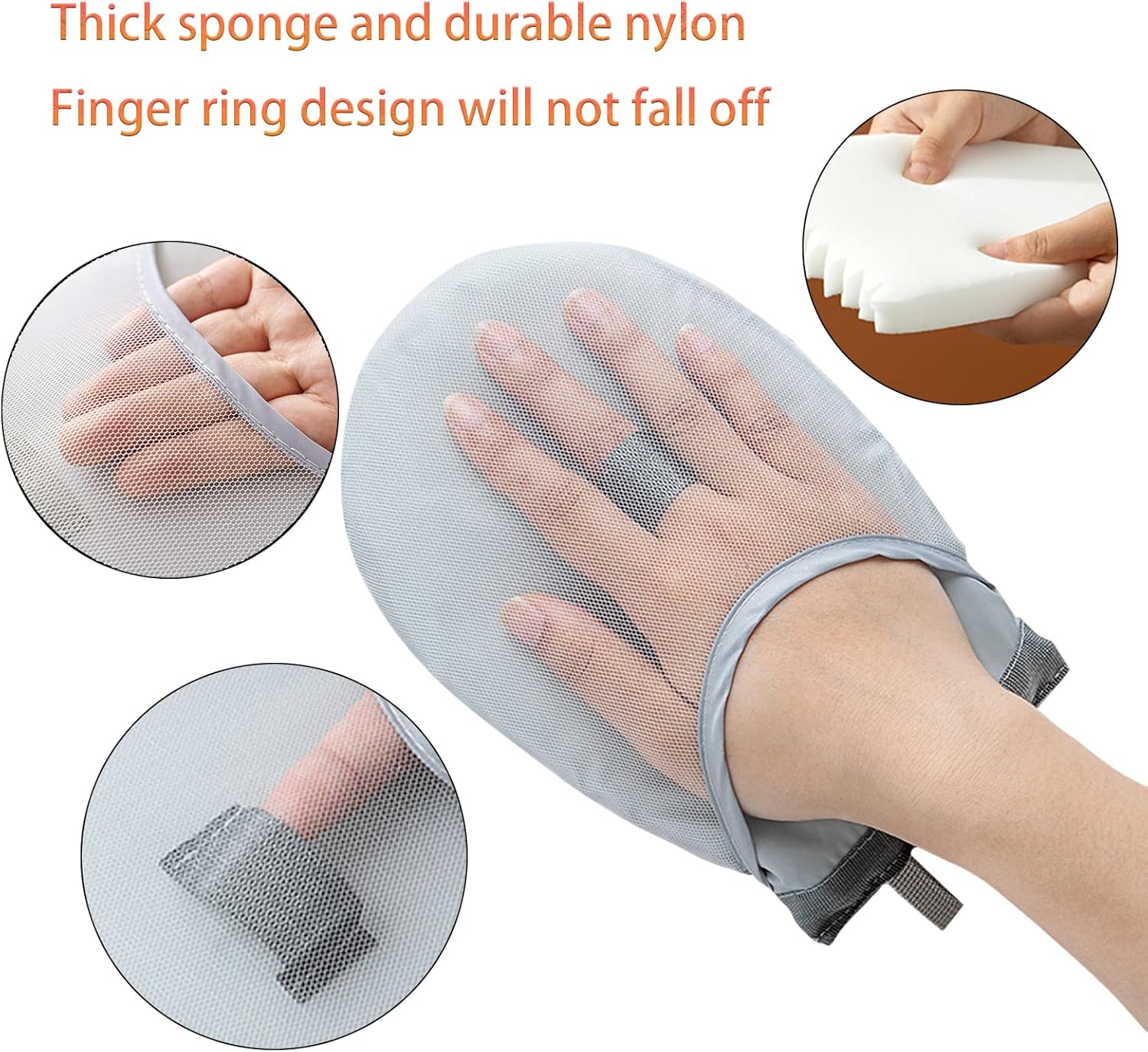 2-Piece Heat-Resistant Anti-Steam Garment Steamer Gloves