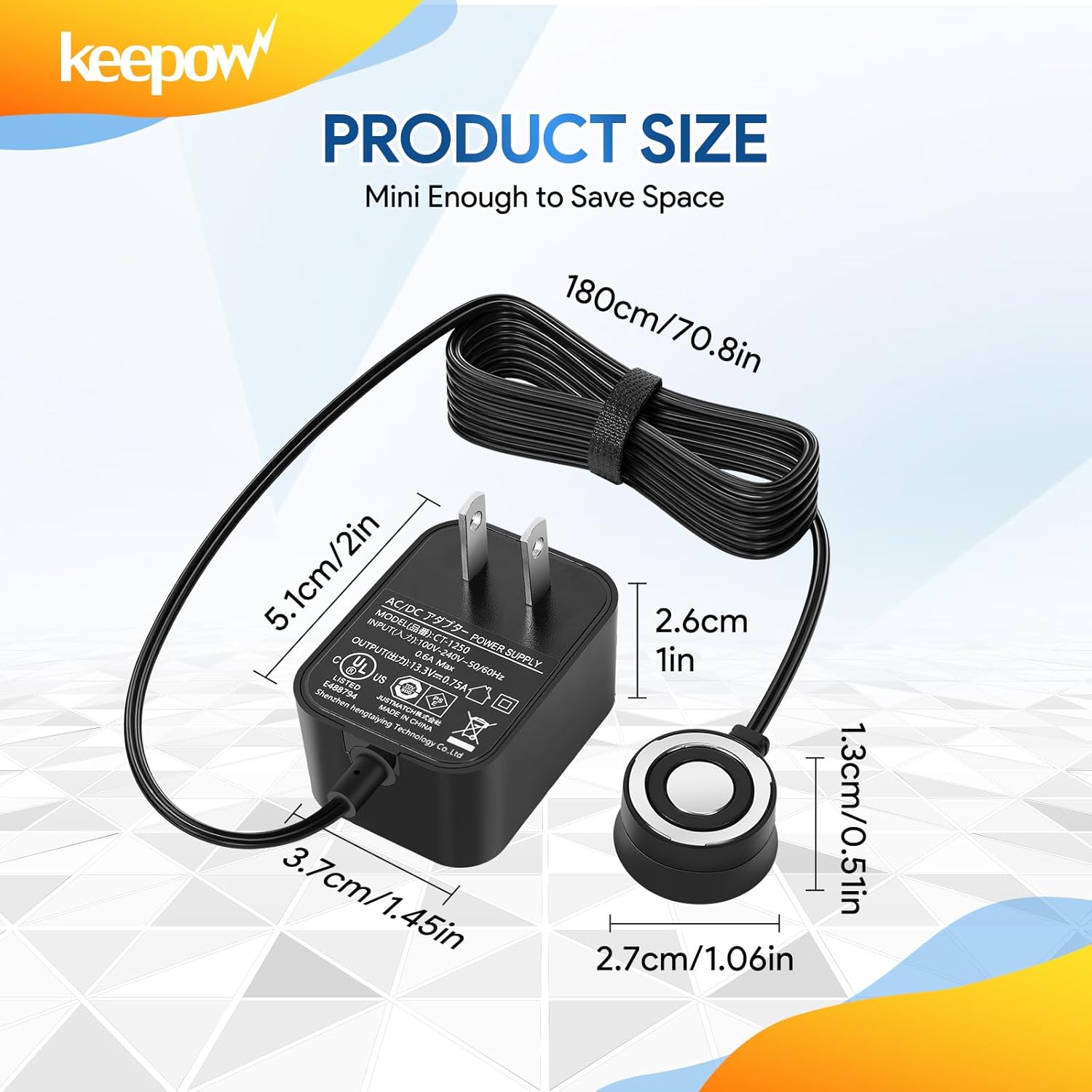KEEPOW Vacuum Charger for Shark VM252 133V Magnetic Cord