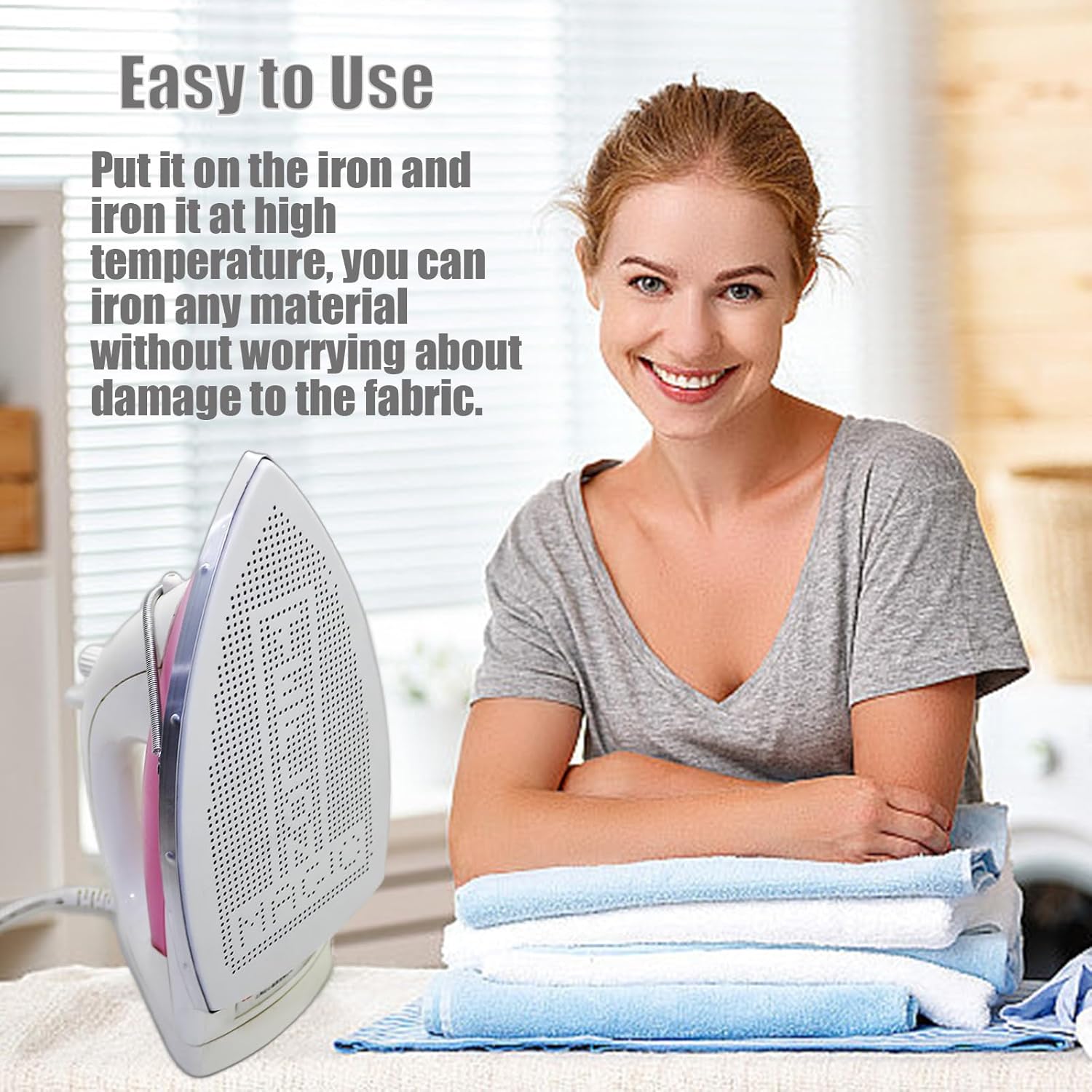 FQTANJU 2-Piece Aluminum Ironing Shoe Covers Set Durable Rust-Resistant