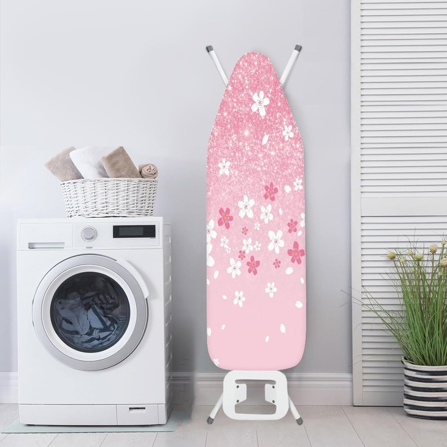 Dajingkj Pink Cherry Blossom Ironing Board Cover