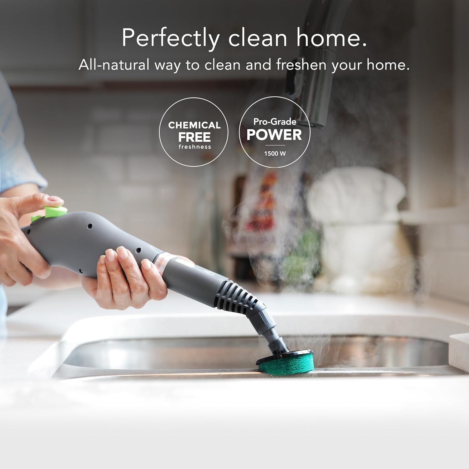 Steamfast SF-370 All-Natural 15-Foot Canister Cleaner with 15 Accessories