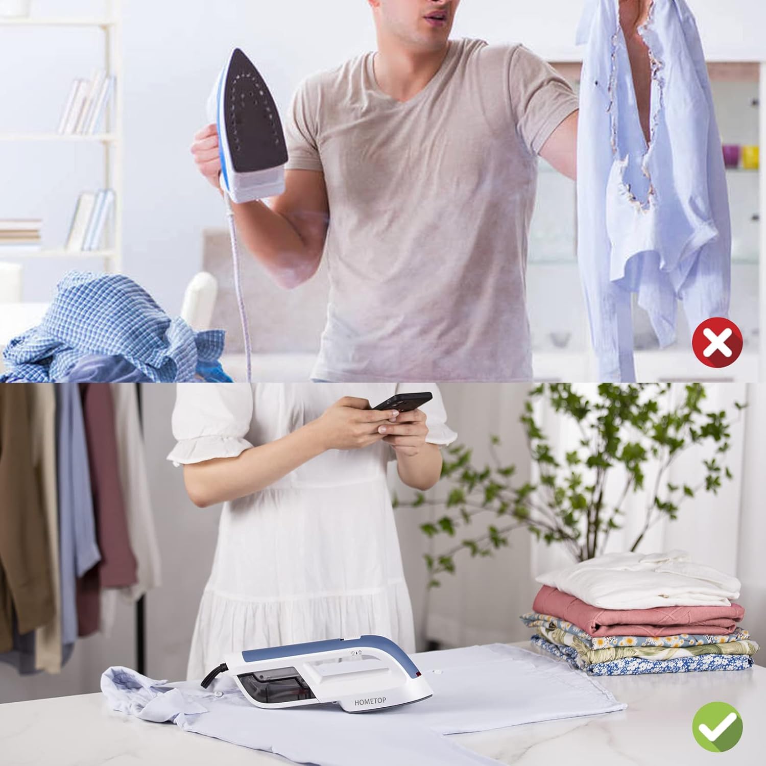 HOMETOP Professional Handheld Steamer Elevates Ironing Experience