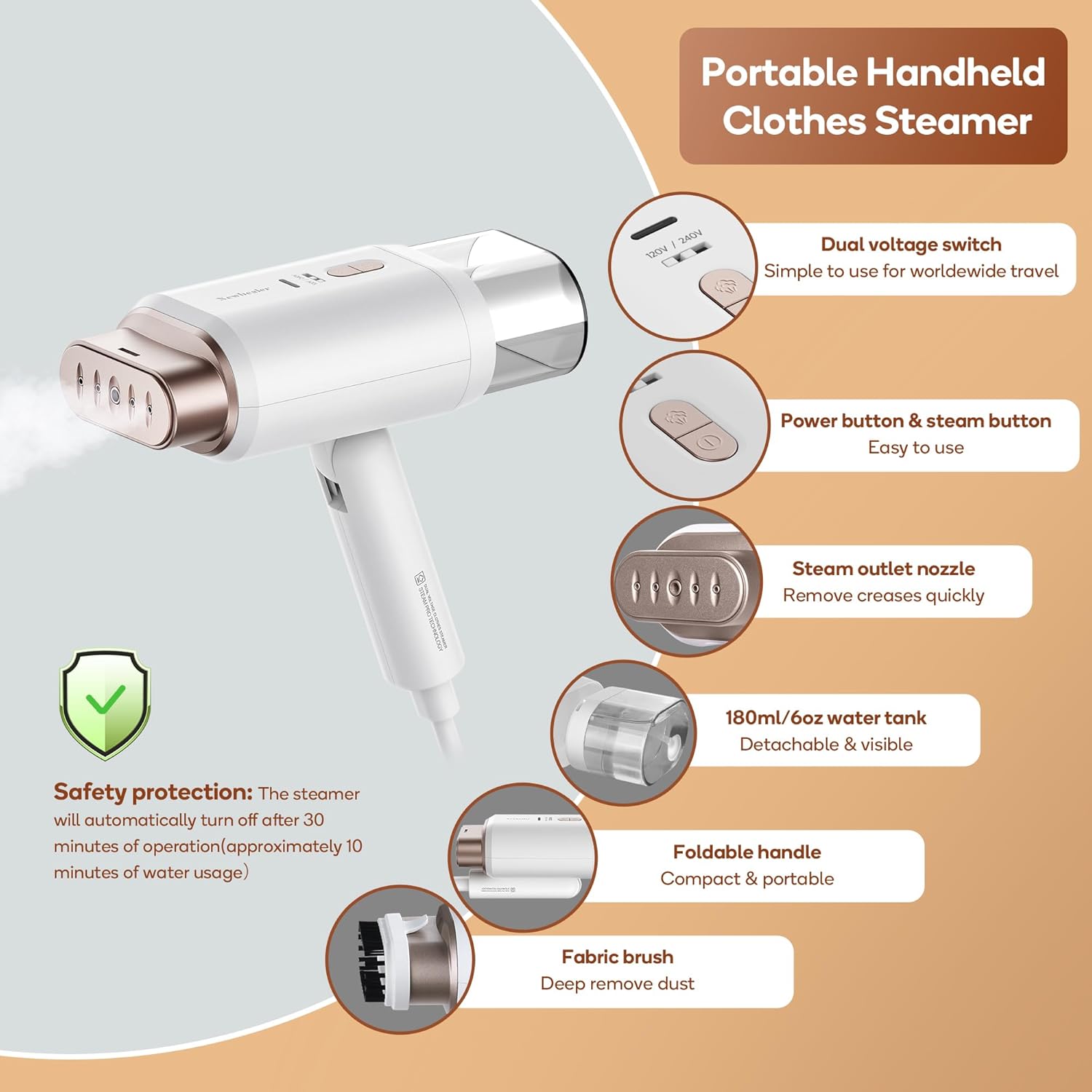 Dual Voltage Garment Steamer