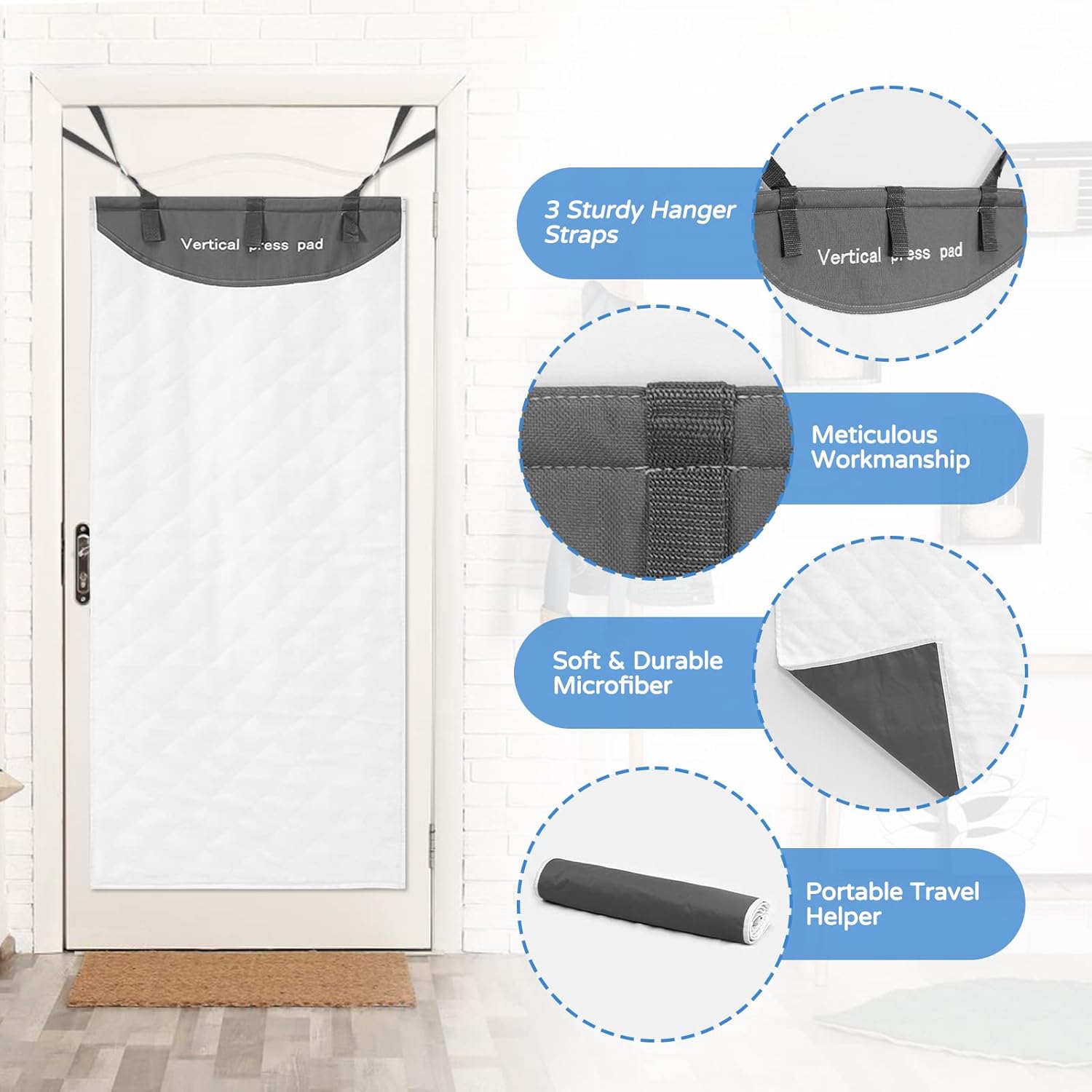 Heat-Resistant Over-the-Door Steamer Pad Gloves
