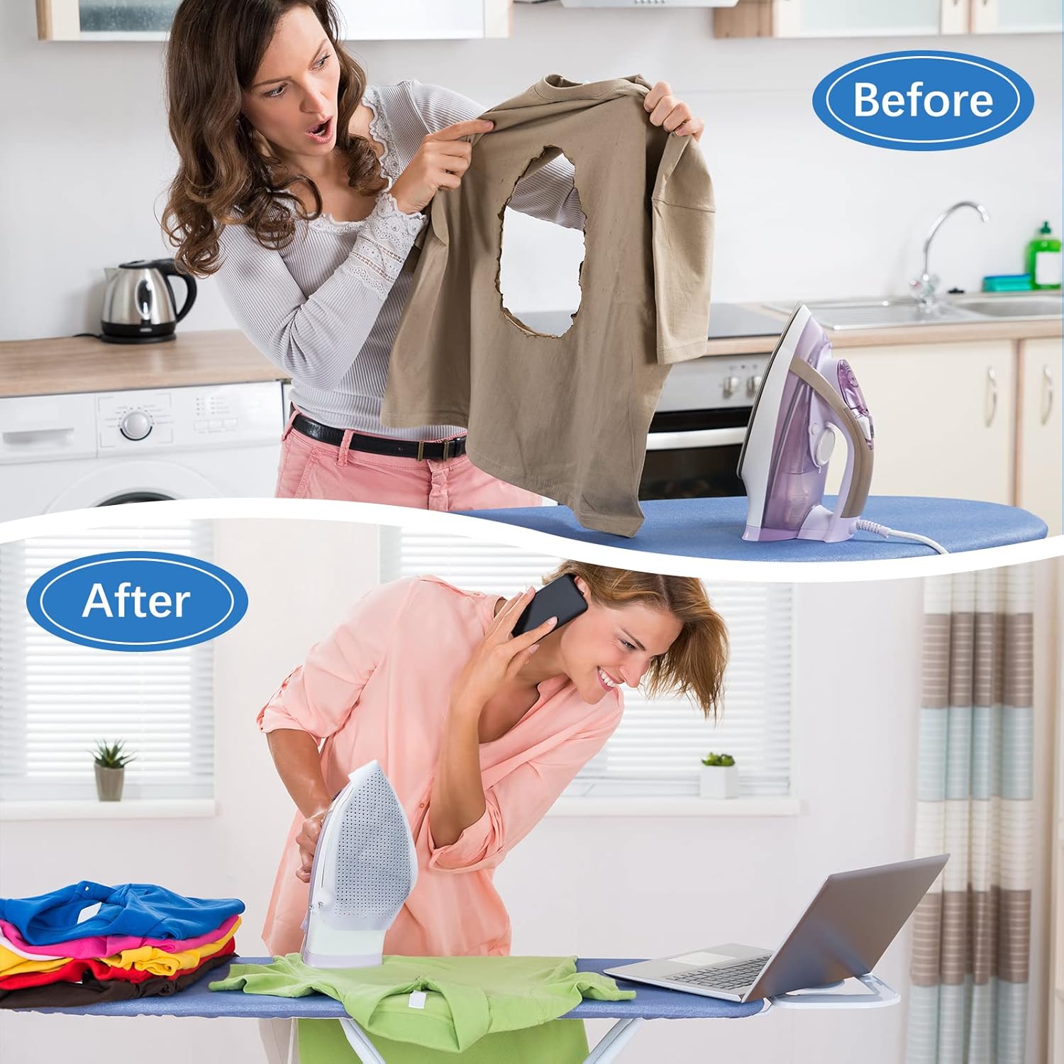 Cunhill 2-Piece Ironing Shoe Covers Set Safety Electric Iron Protector