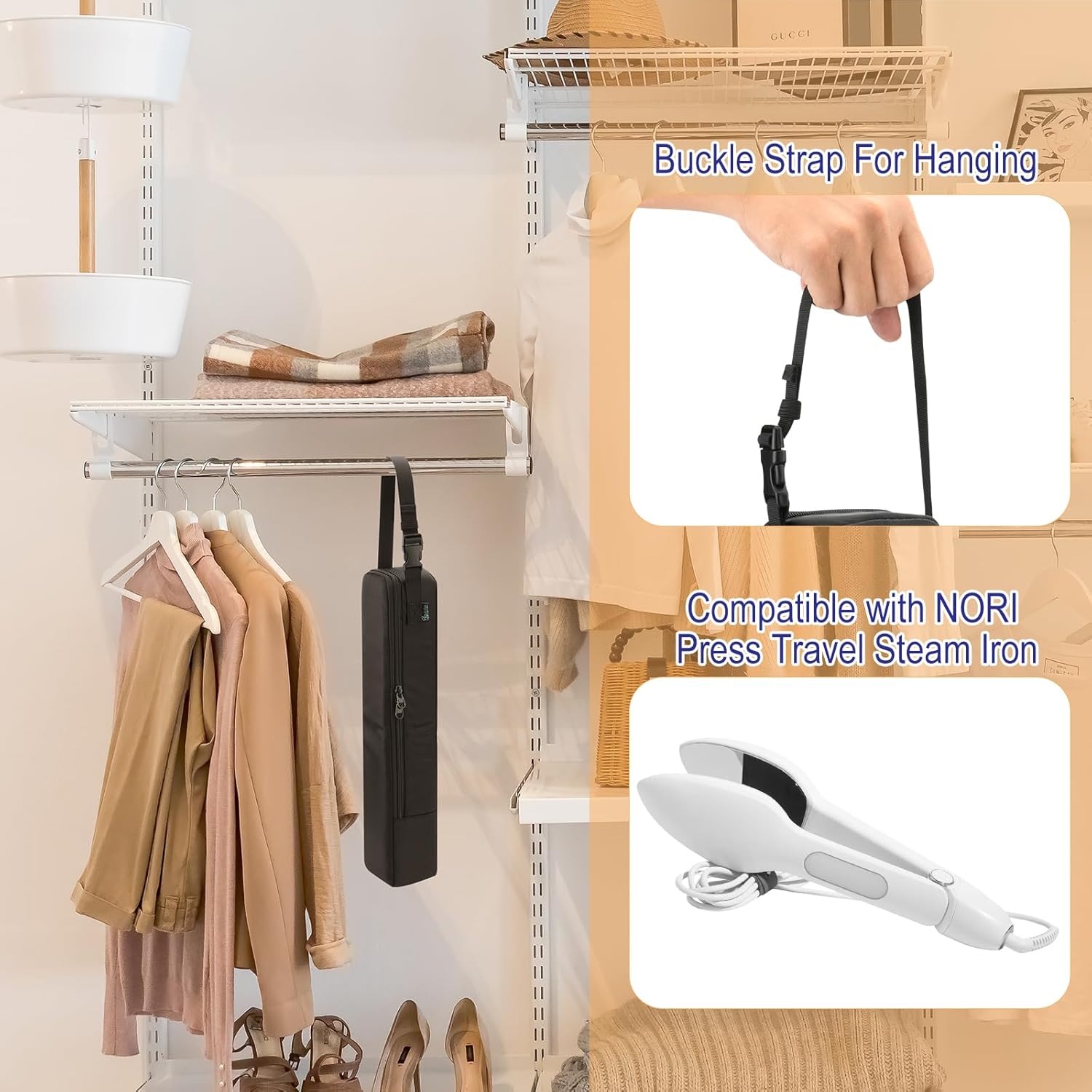 Beautyflier Steam Iron Organizer for Travel