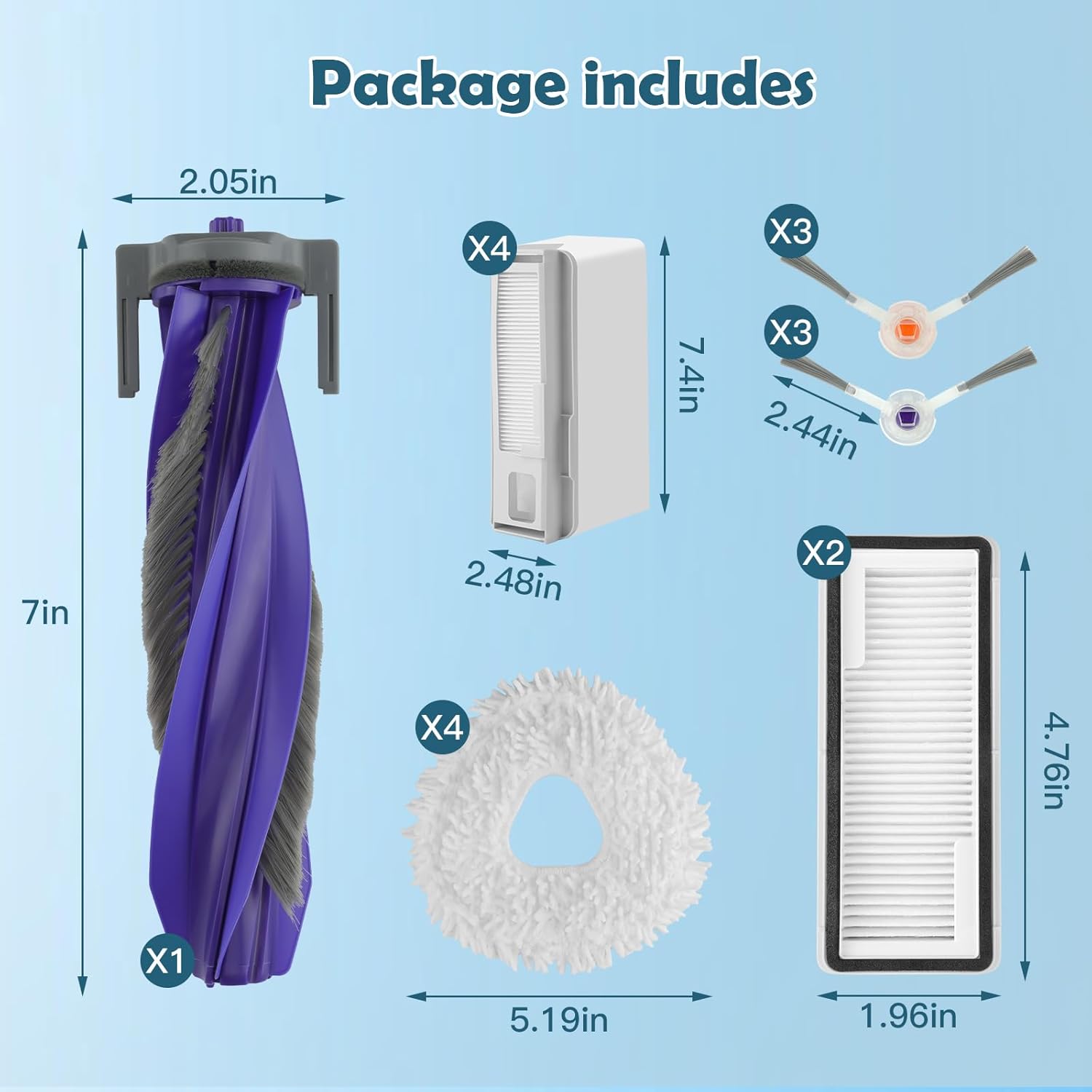 Replacement Kit for Narwal Freo X Ultra Robot Vacuum