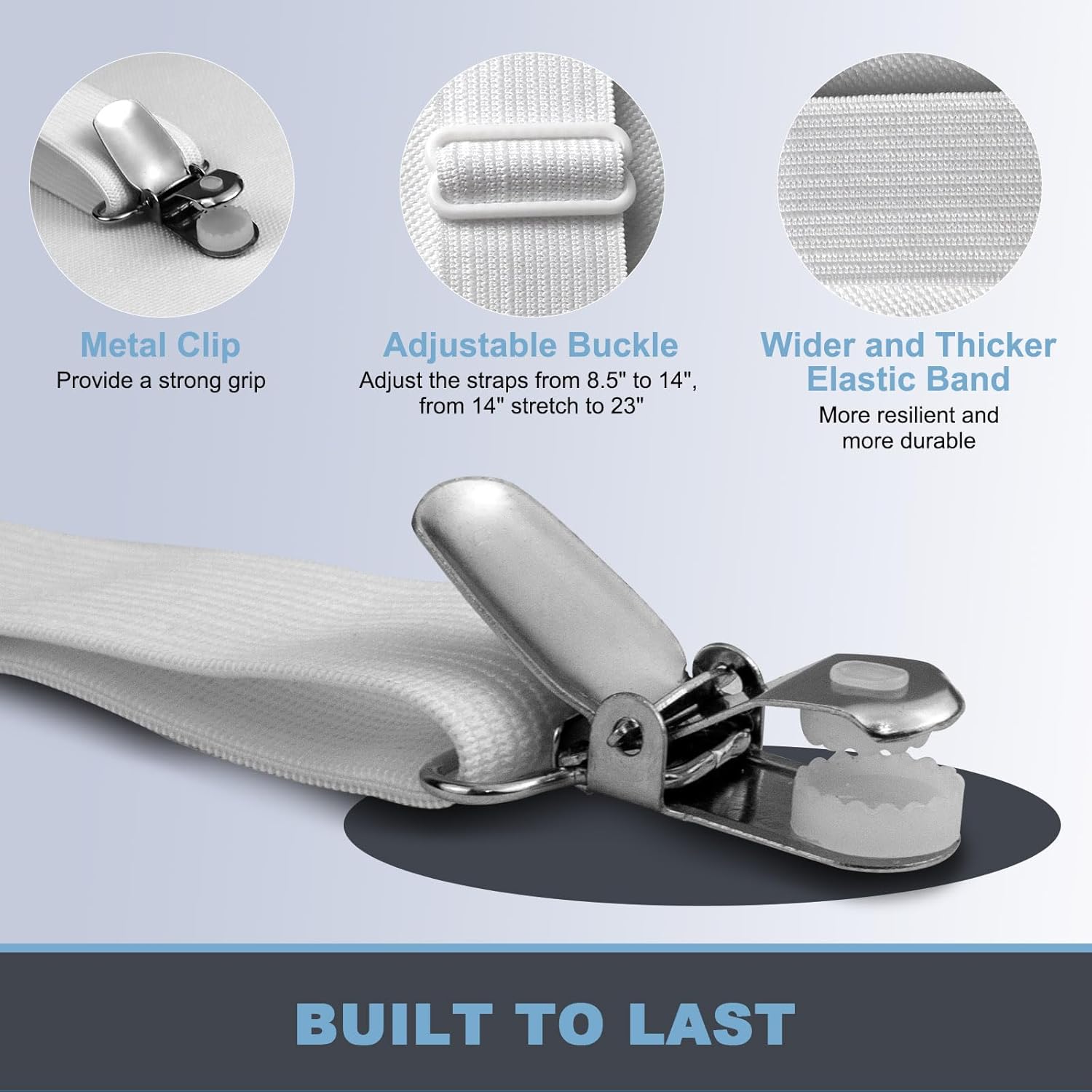 Secure Ironing Board Clips 4-Piece Set Fit 85 to 14 Covers