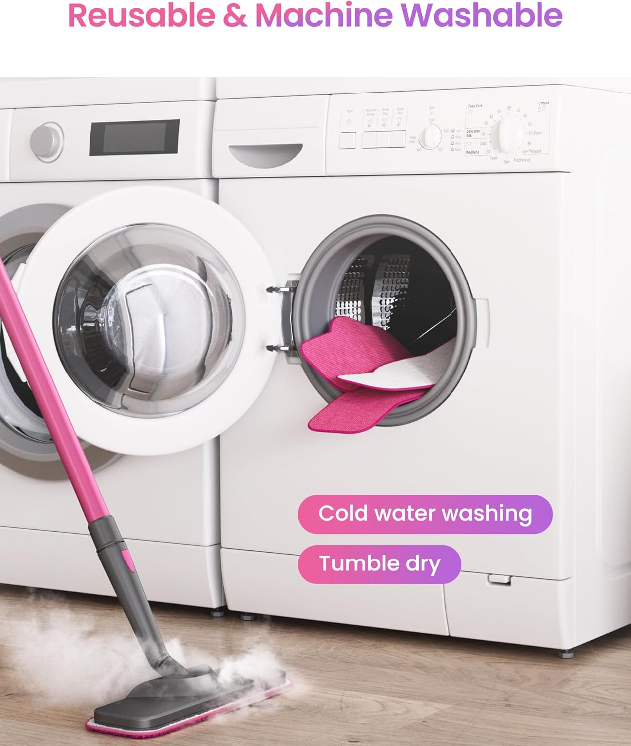 Schenley 6-Pack Microfiber Steam Mop Pads