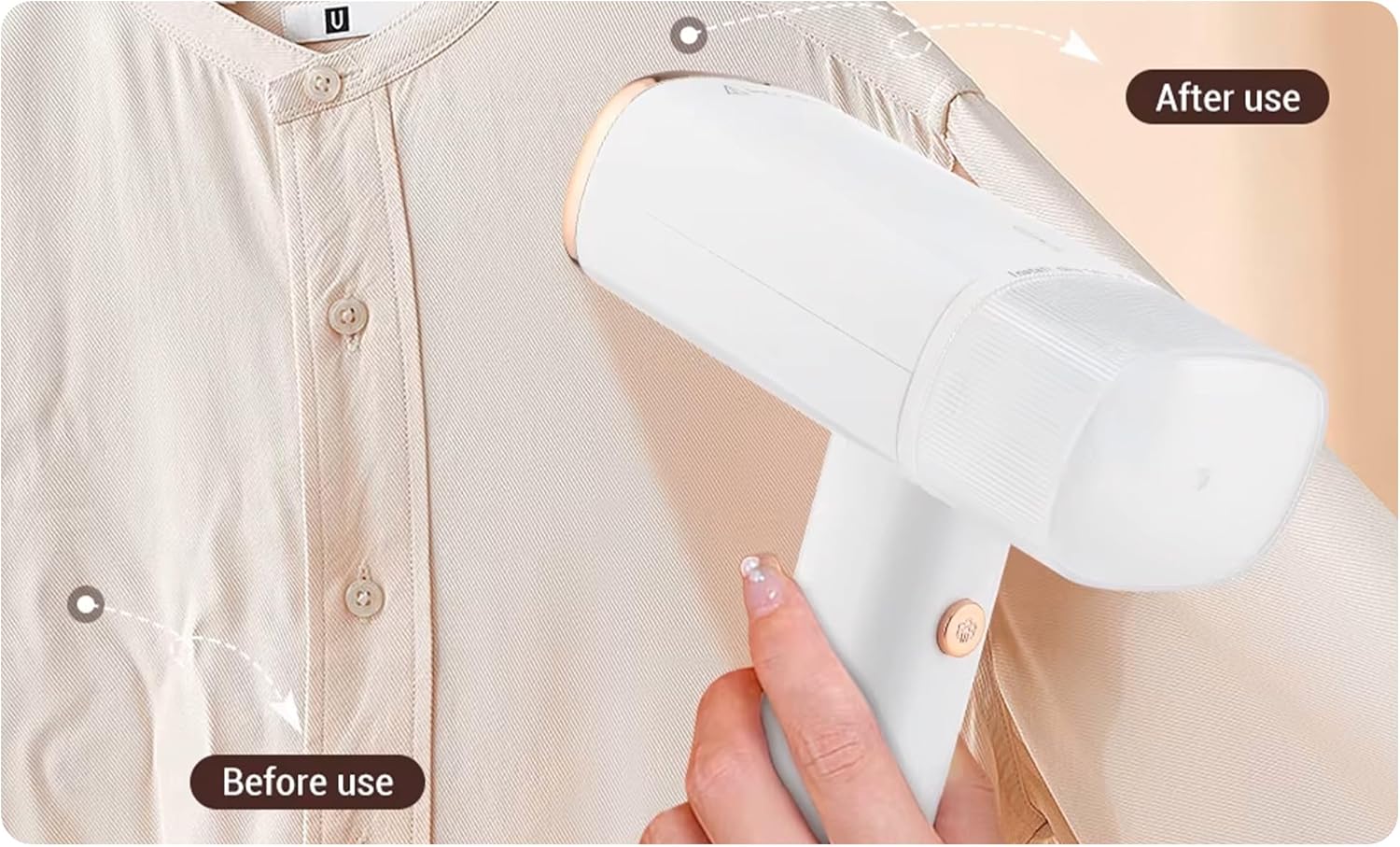 20 Second Fast Heat Up 1000W Travel Steamer