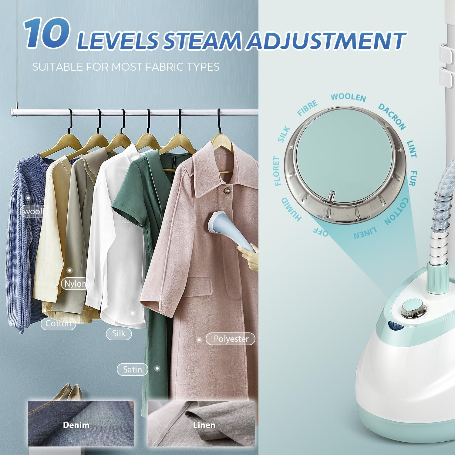 Pro-Grade Garment Steamer for All Fabrics