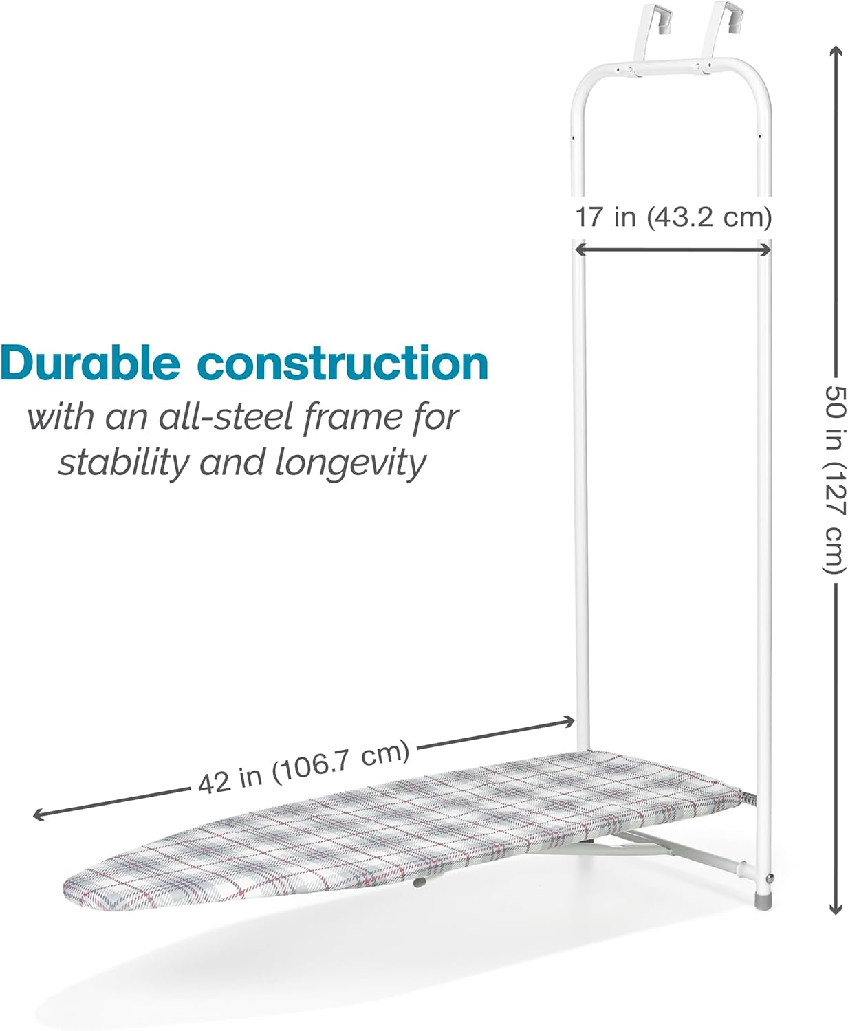 Polder Over-the-Door Ironing Board with Pad Protection