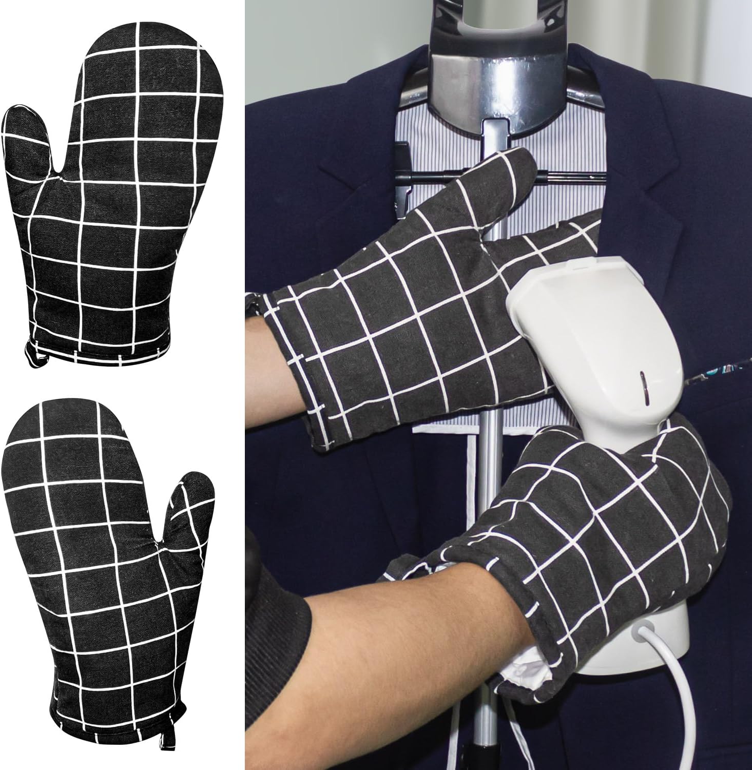 1 Pair Thick Anti-Steam Garment Steamer Gloves Heat-Resistant