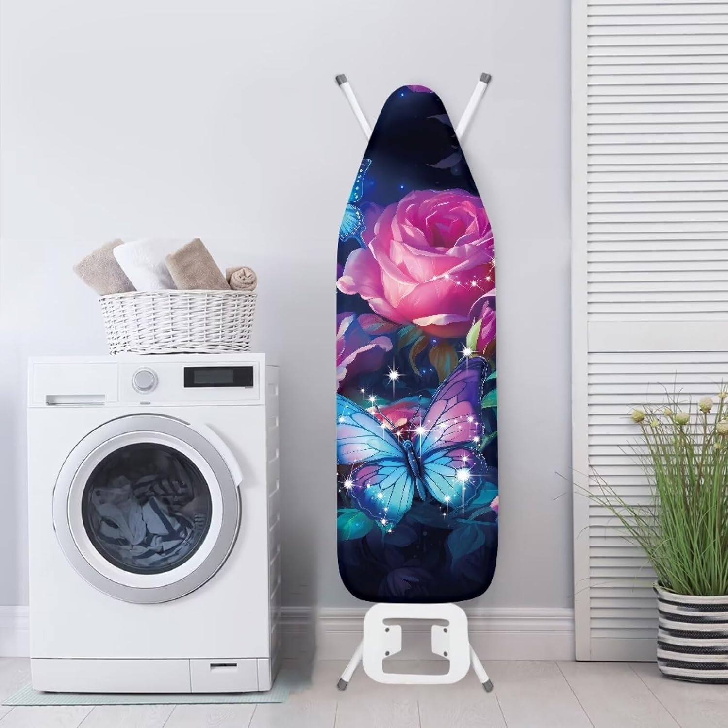 Stylish and Durable Butterfly Rose Ironing Board Cover