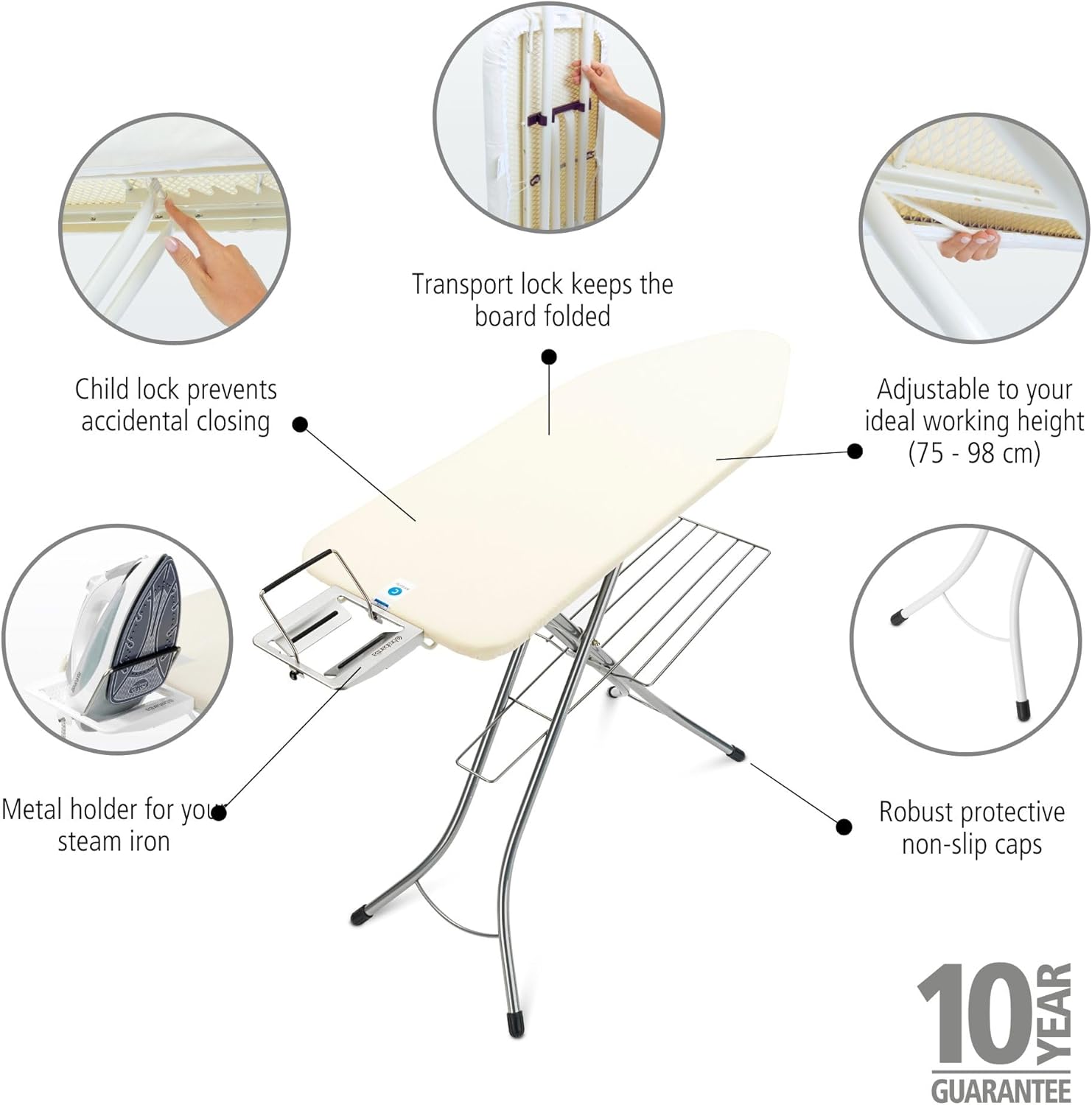 Brabantia Size C Ironing Board 49x18in 7 Height Options