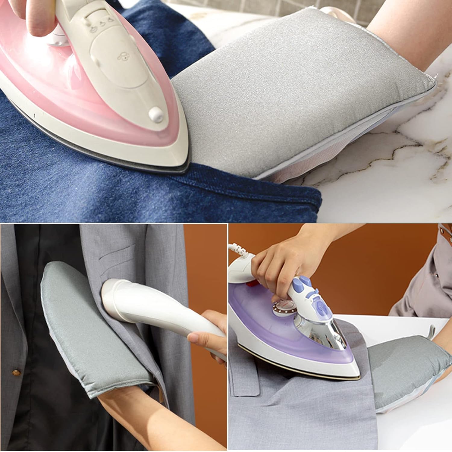 2-Piece Heat-Resistant Anti-Steam Garment Steamer Gloves
