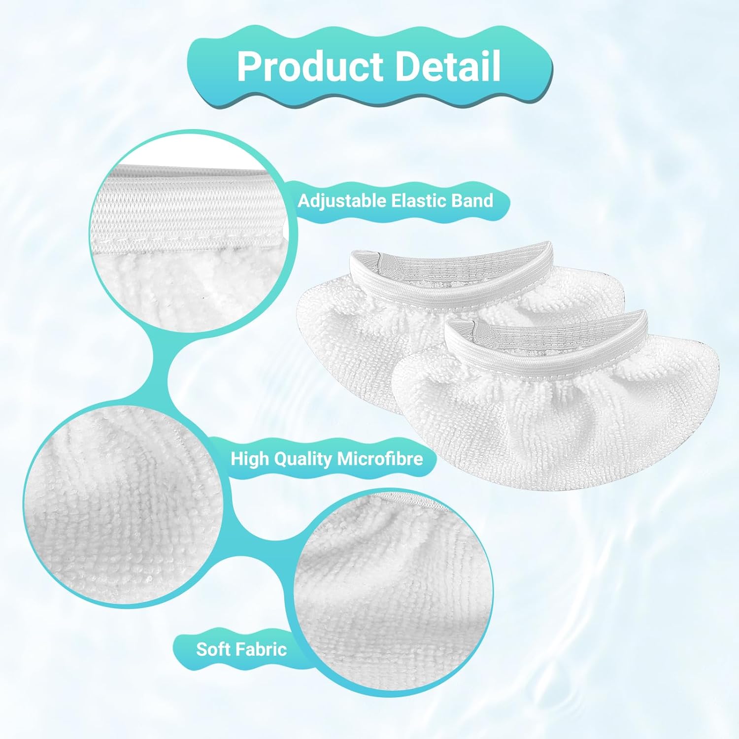 ZANHIX 8-Piece Steam Mop Pads for Handheld Steam Cleaners
