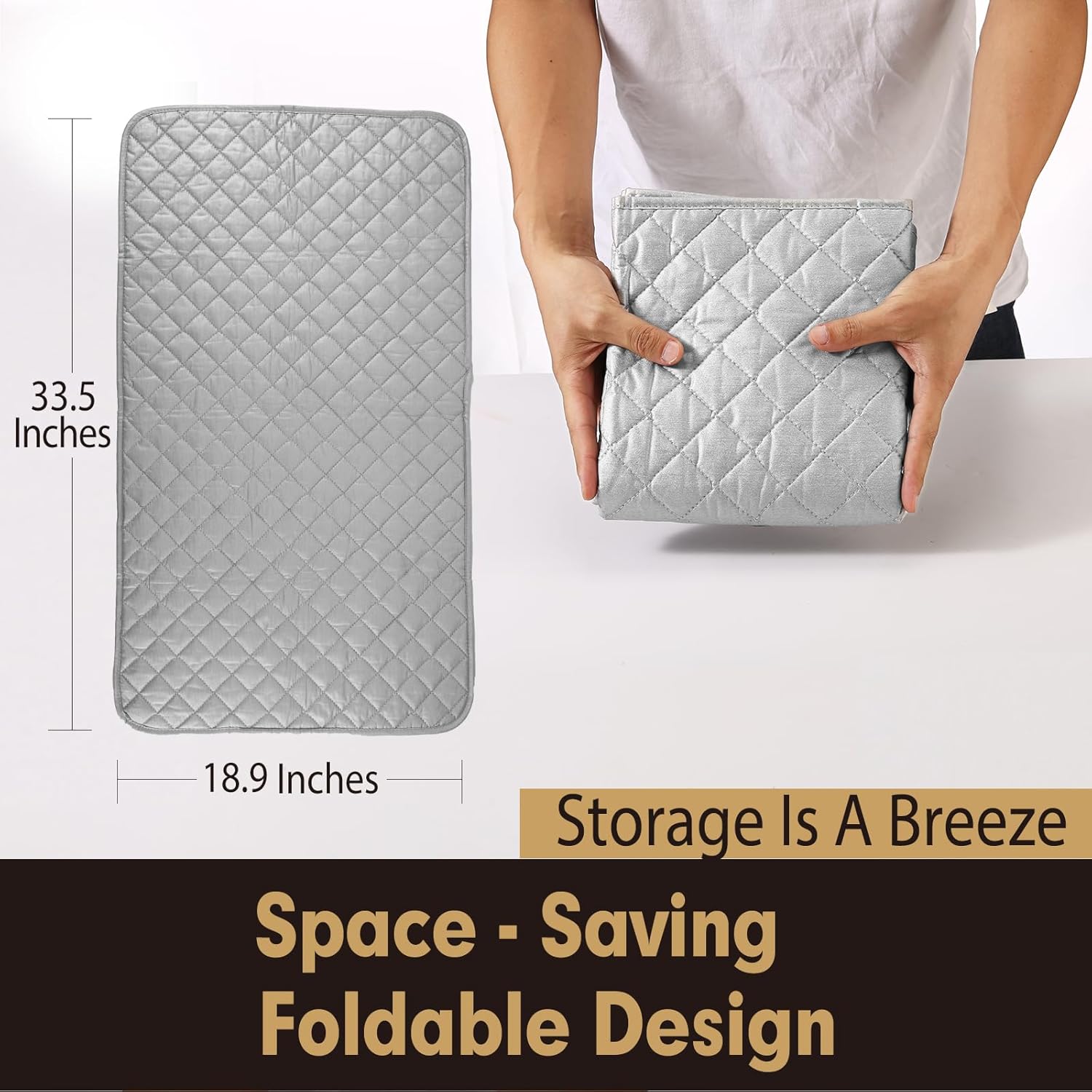 Ironing Mat Pad Magnetic Anti-Stick Design Durable Space Age