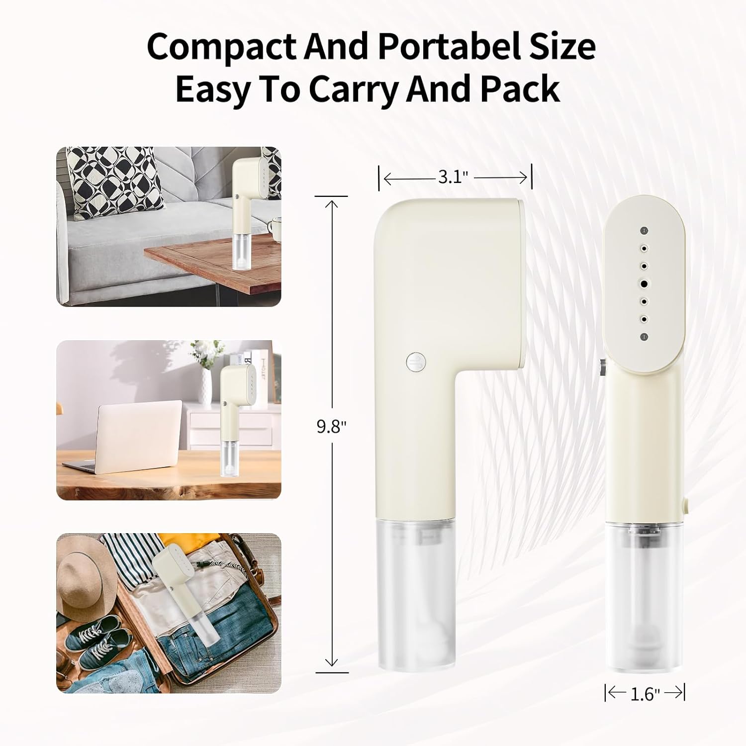 Kebnor Steam for Clothes Portable 15s Handheld Travel Steamer