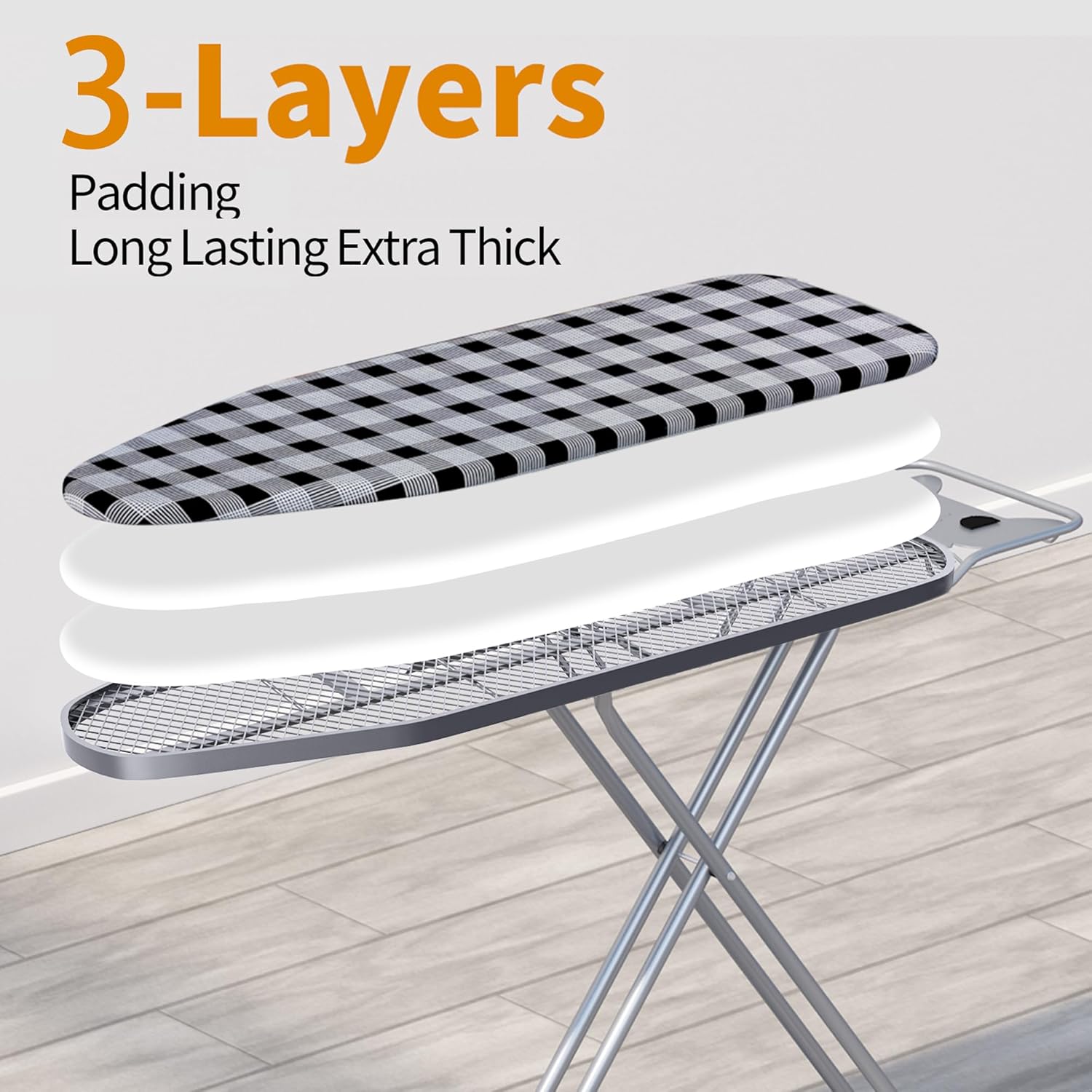 Extra Wide Ironing Board with Adjustable Heat