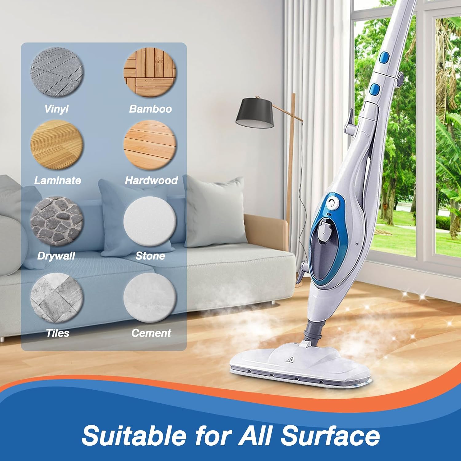 8-Piece Steam Mop Pads for PurSteam