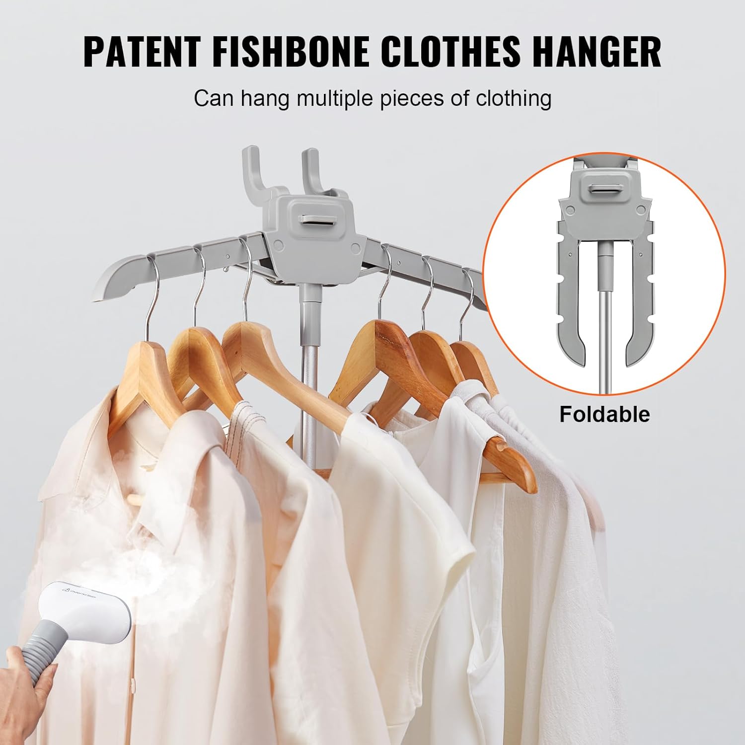 VEVOR Standing Steamer with 4-in-1 Features for Efficient Garment Steaming