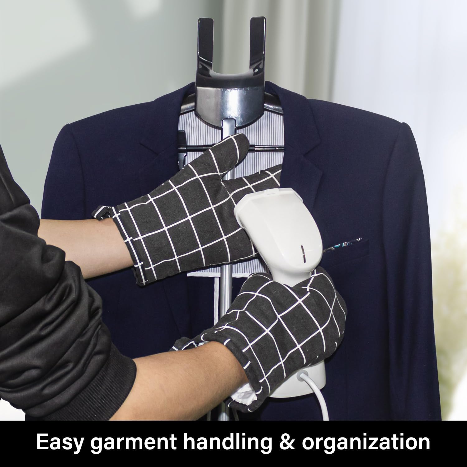 1 Pair Thick Anti-Steam Garment Steamer Gloves Heat-Resistant