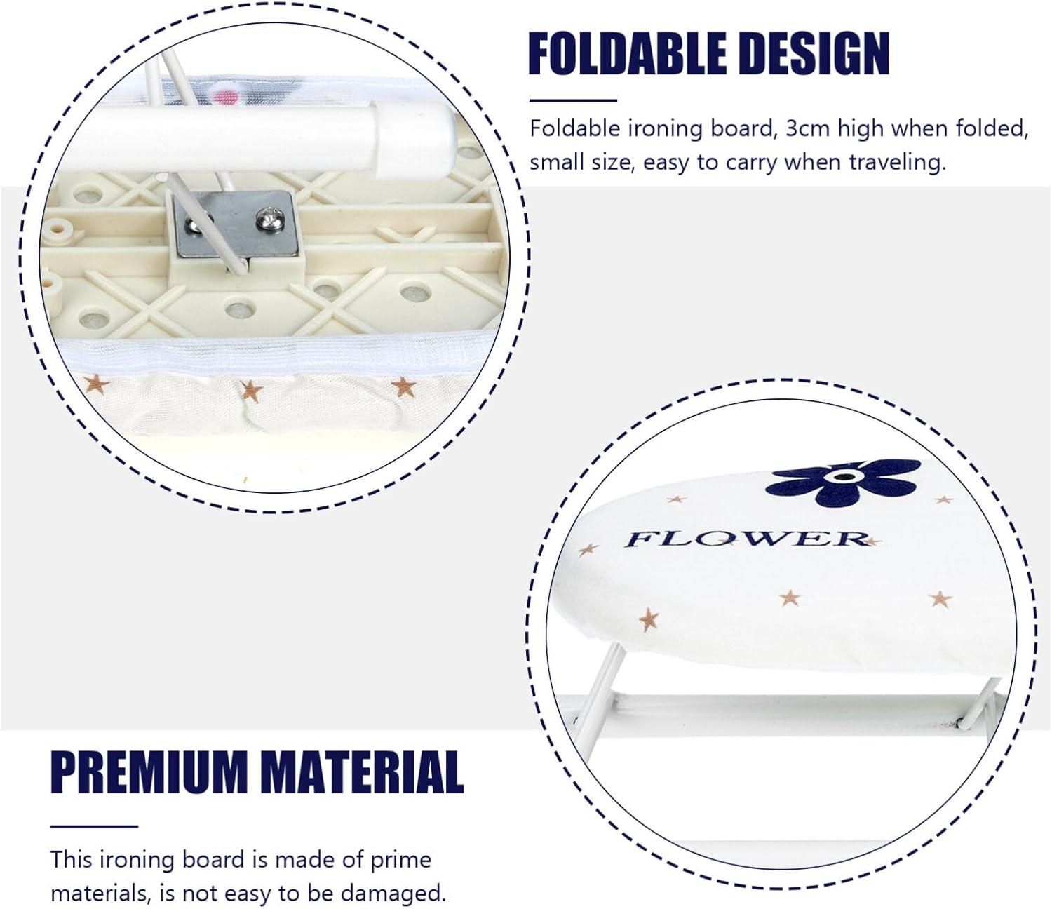 Holibanna Folding Ironing Board Compact Portable