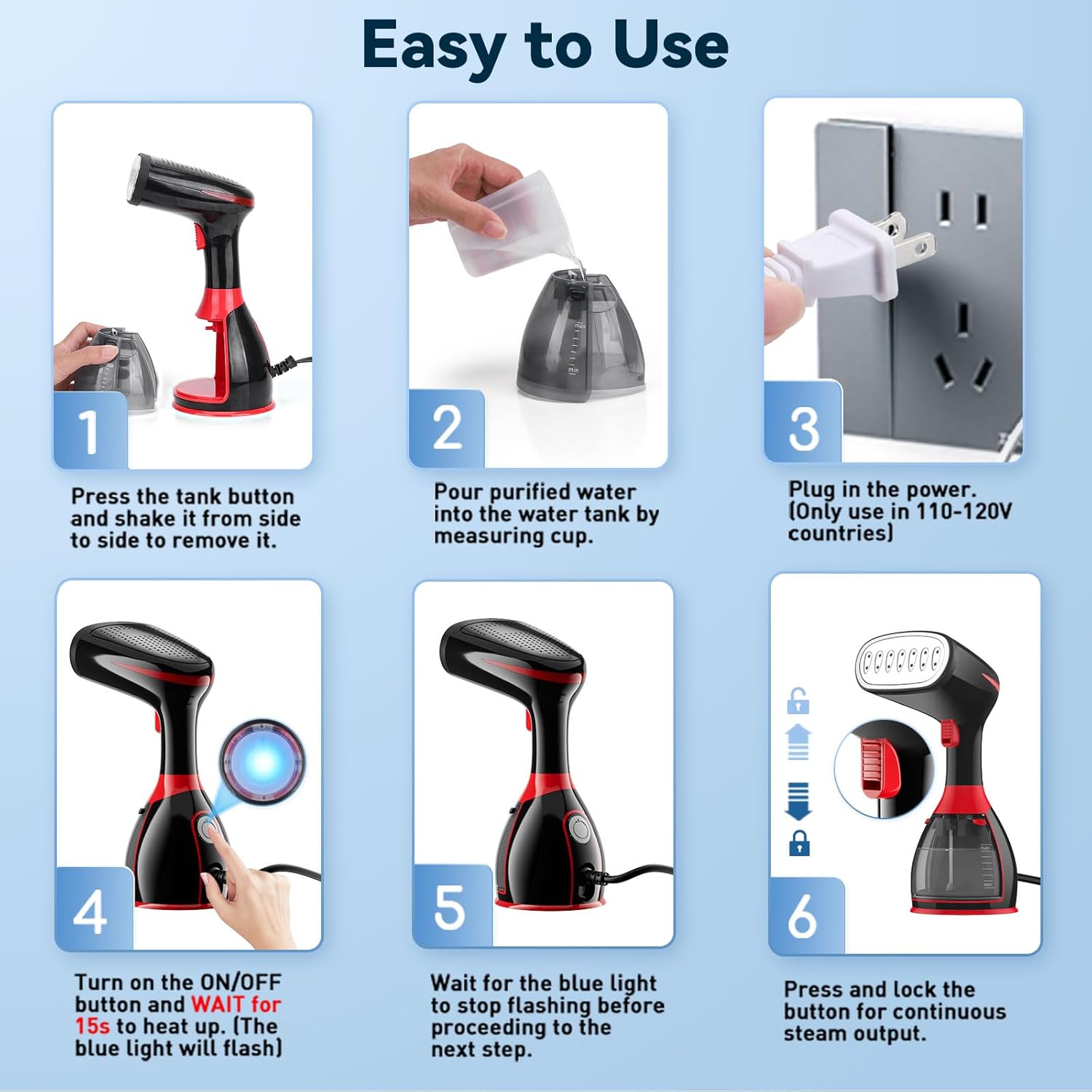 15s Fast Heat-Up Clothes Steamer