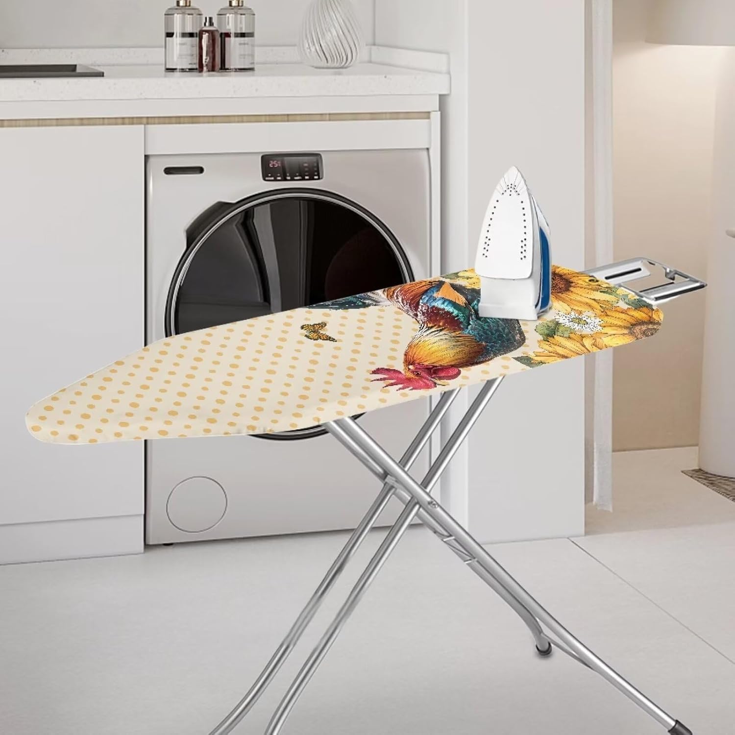 Resilient Stylish Chicken Sunflower Ironing Board Cover