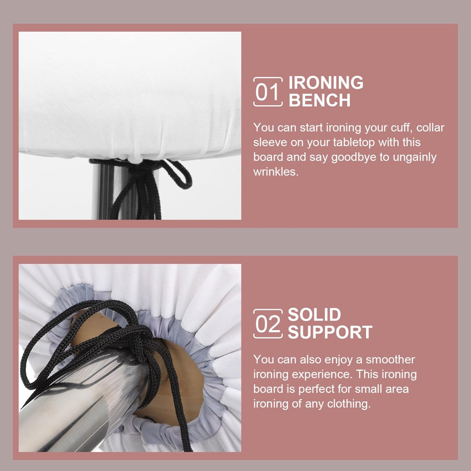 Cabilock Mini Ironing Board for Washable Clothes