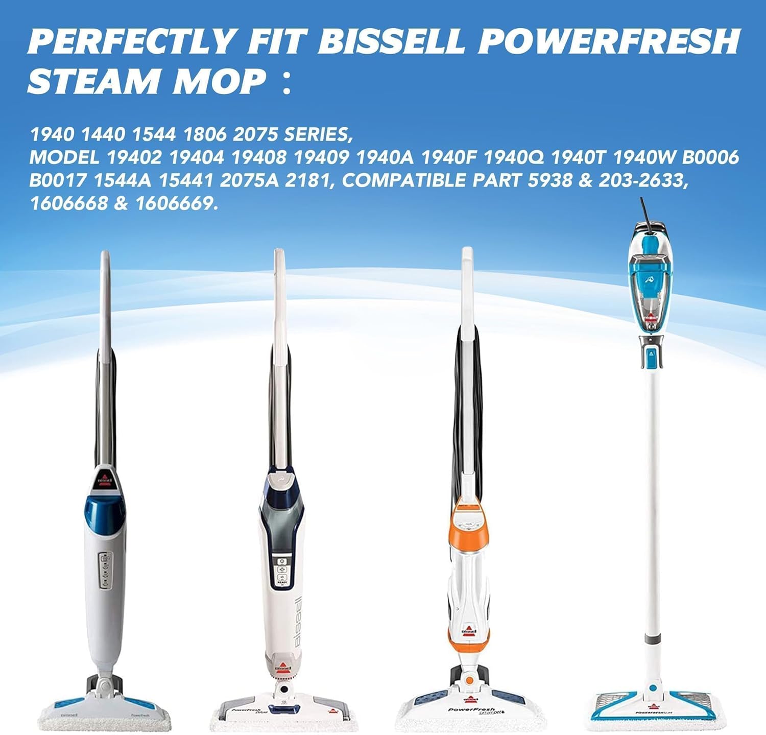 Tidy Monster Steam Mop Replacement Pads Bissell Powerfresh Series