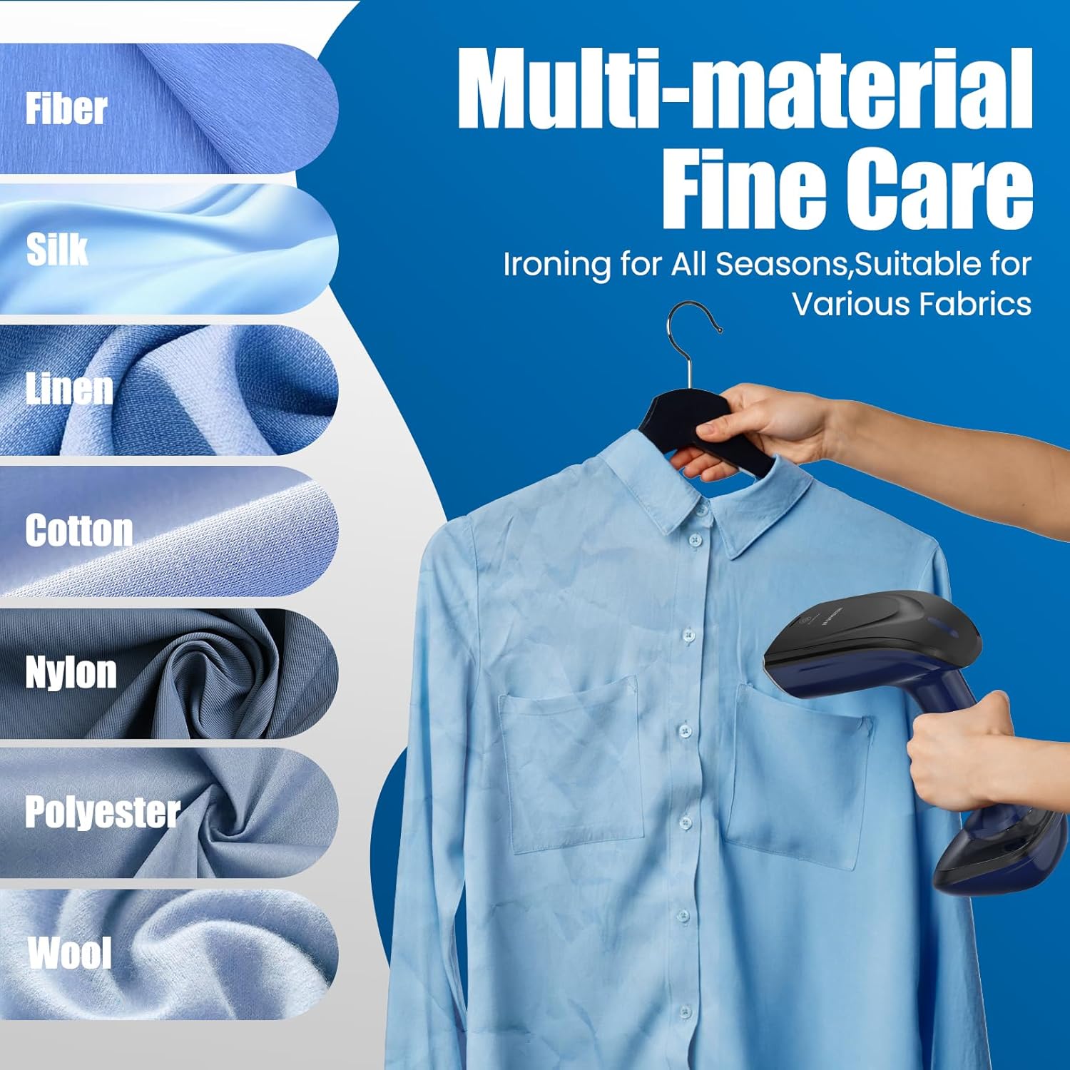 Powerful 1800W Steam Iron steamer for quick and easy wrinkle removal