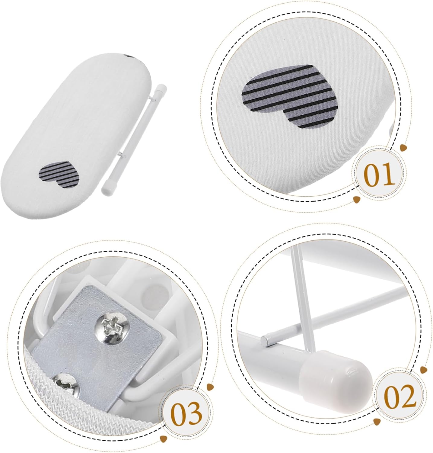 DECHOUS Folding Ironing Board for Home Use
