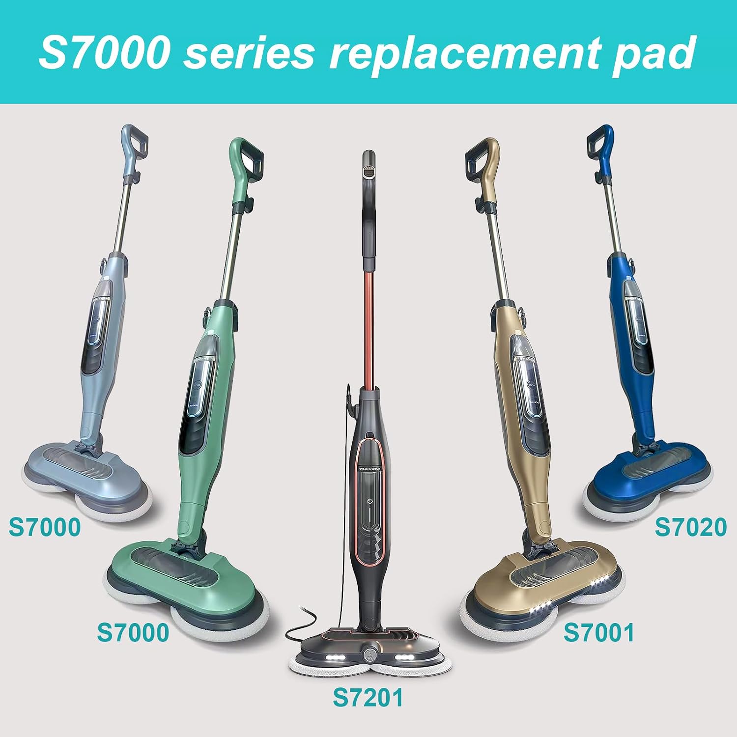 AIR U Replacement 8-Piece Steam Mop Pads for Shark Steam Mops